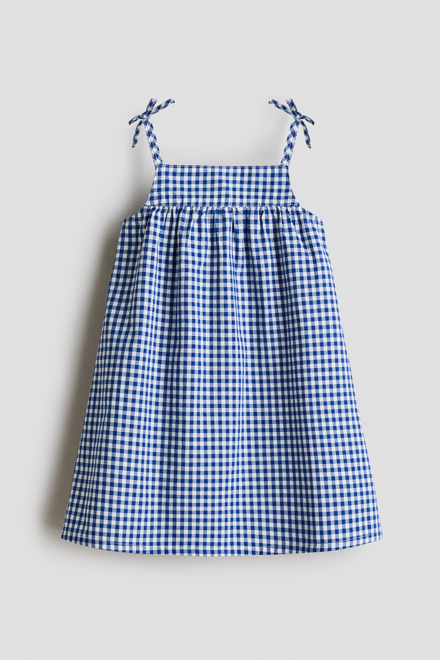 Váy hai dây cotton poplin - Xanh dương/Kẻ ca rô gingham - 1
