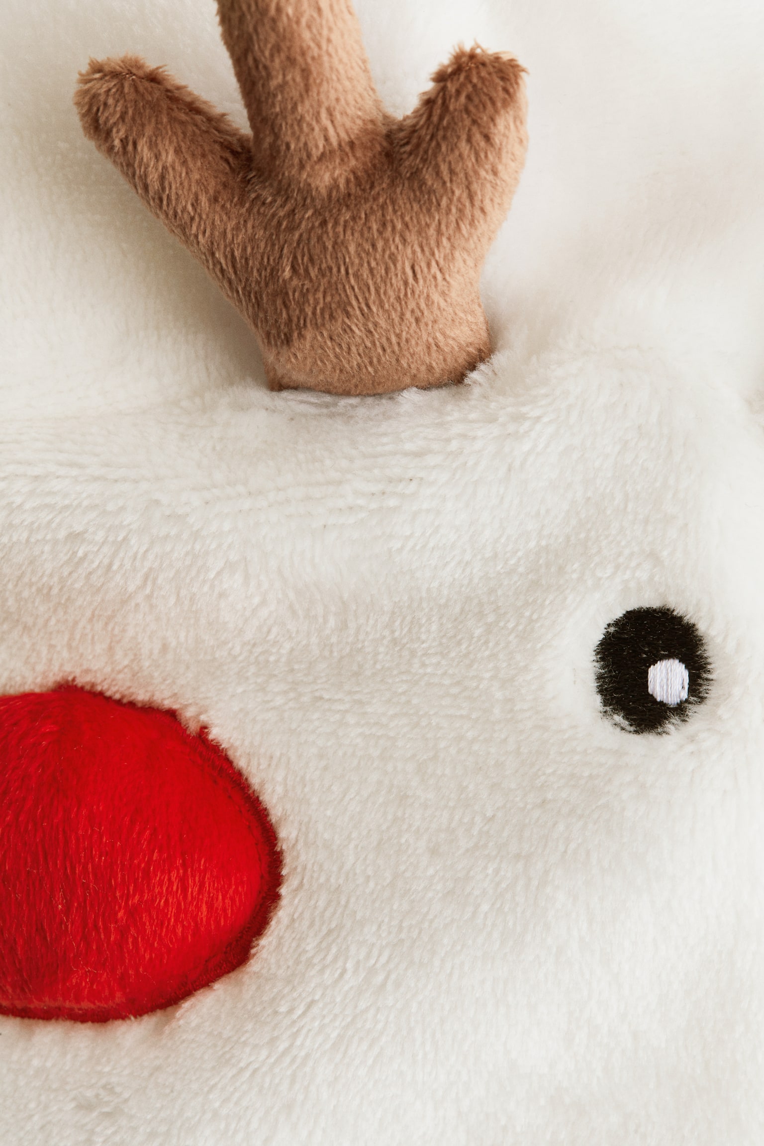 Morgenkåbe - Hvid/Rensdyr/Beige/Rensdyr - 3