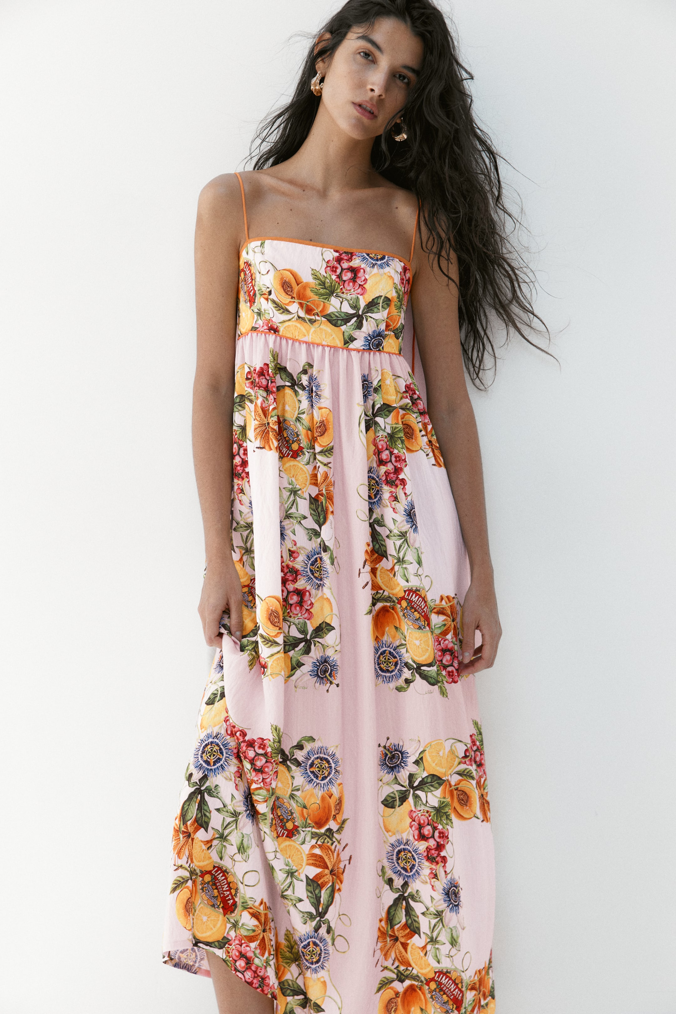 Dress with Tie Shoulder Straps