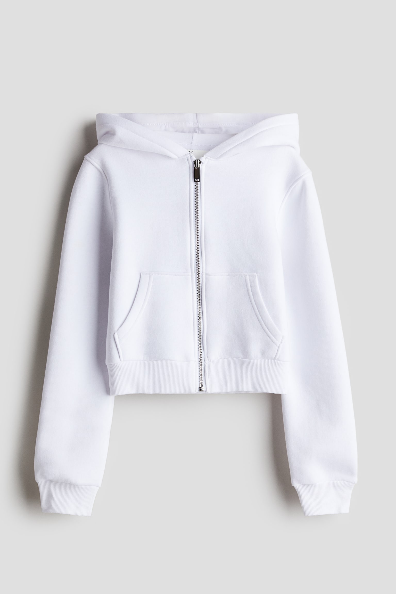 Zip-through hoodie - White/Dusty pink - 1