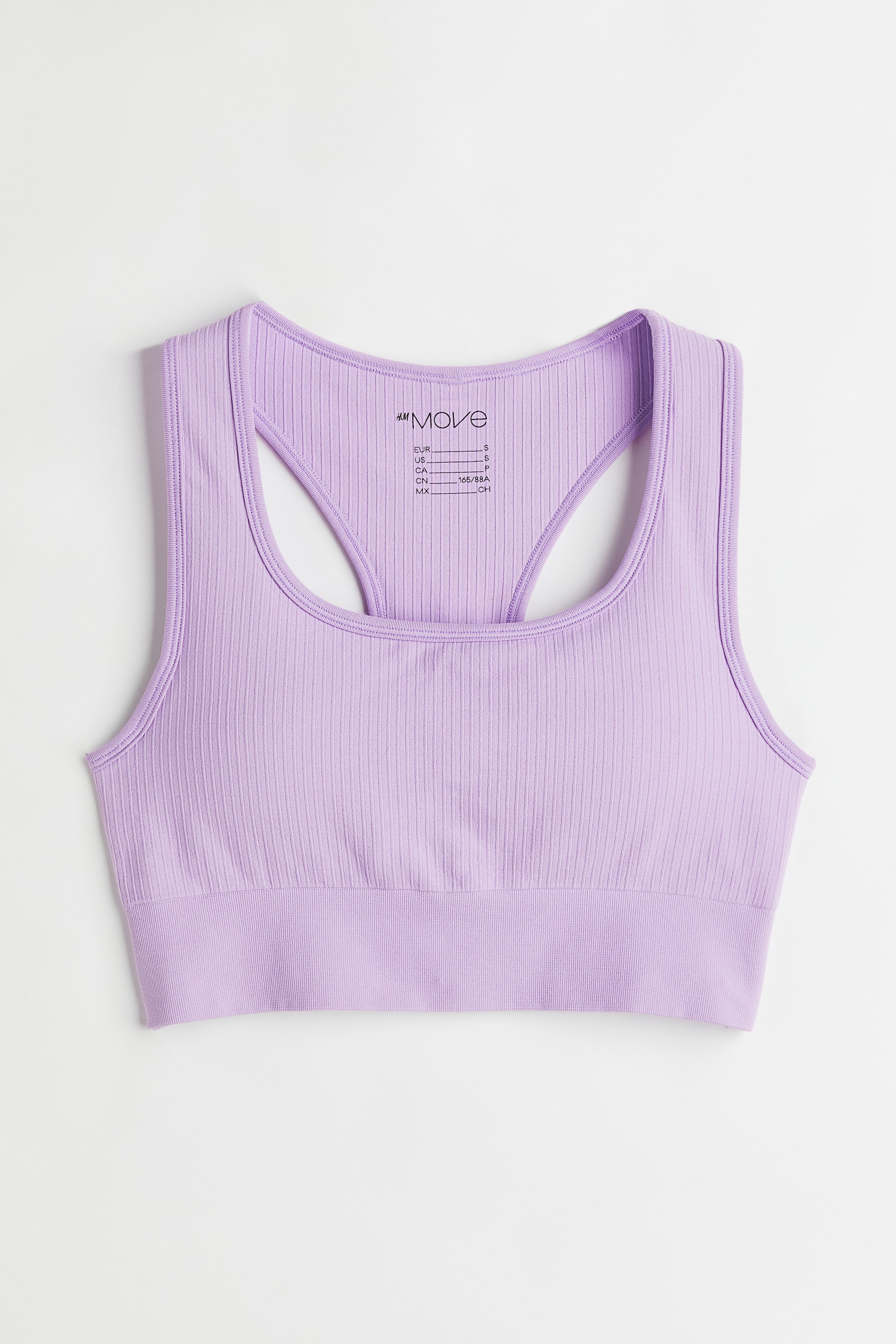 View larger image: DryMove™ Seamless Sports bra - Light purple - Ladies | H&M 1