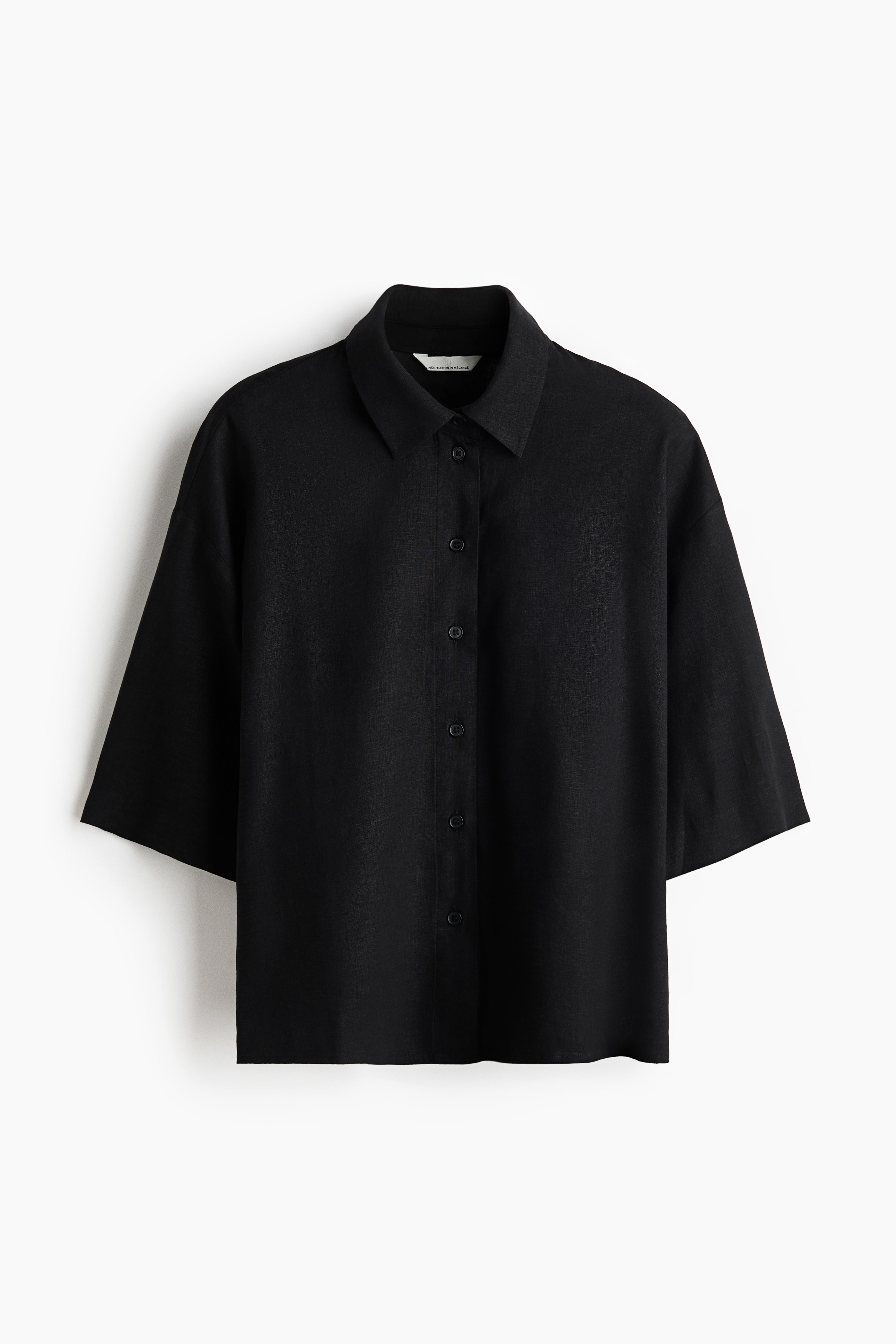 Oversized Bluse aus LeinengemischModell