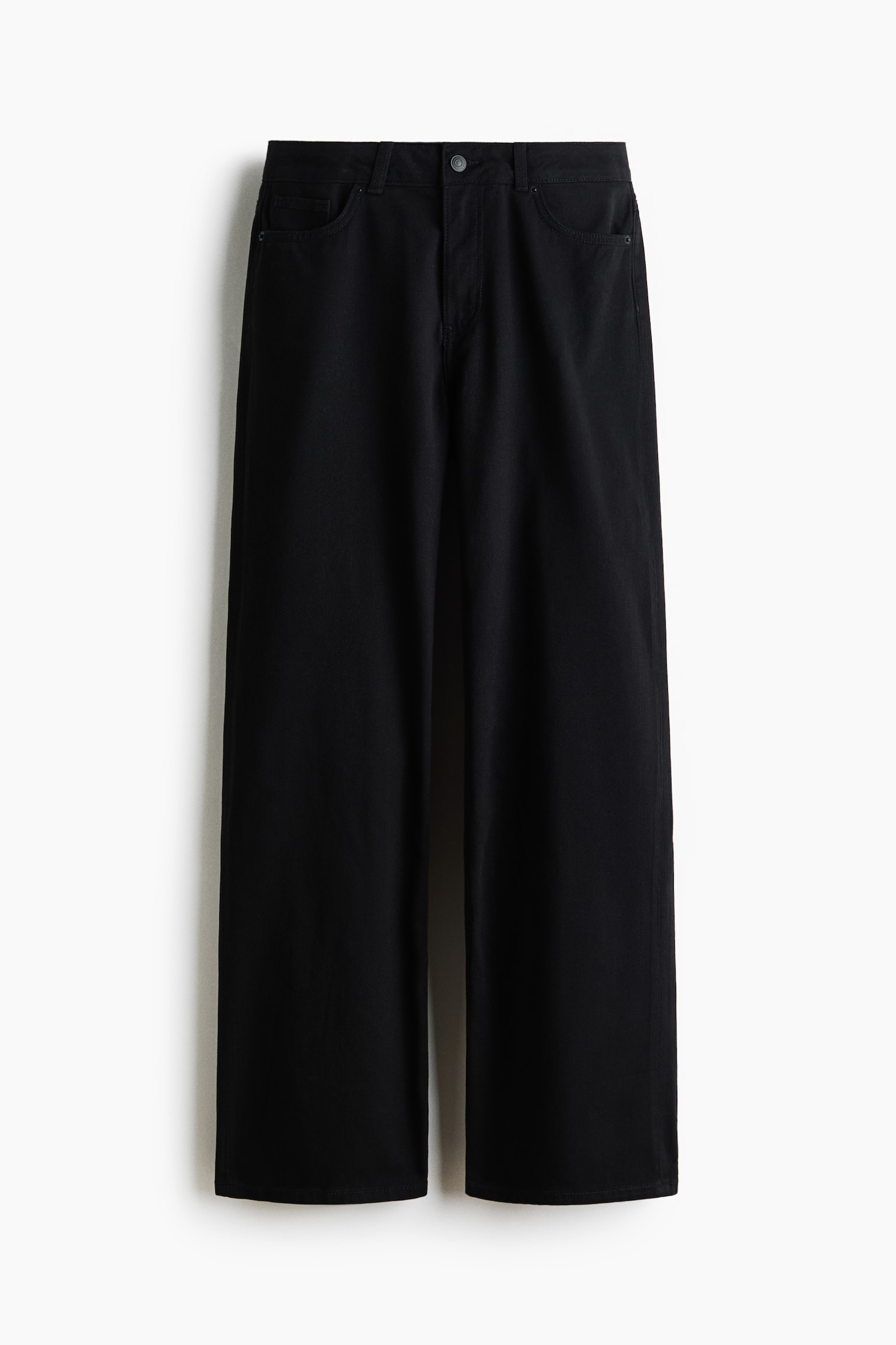 Baggy byxa i bomullstwill - Svart/Khakigrön/Ljusbeige/Leopardmönstrad