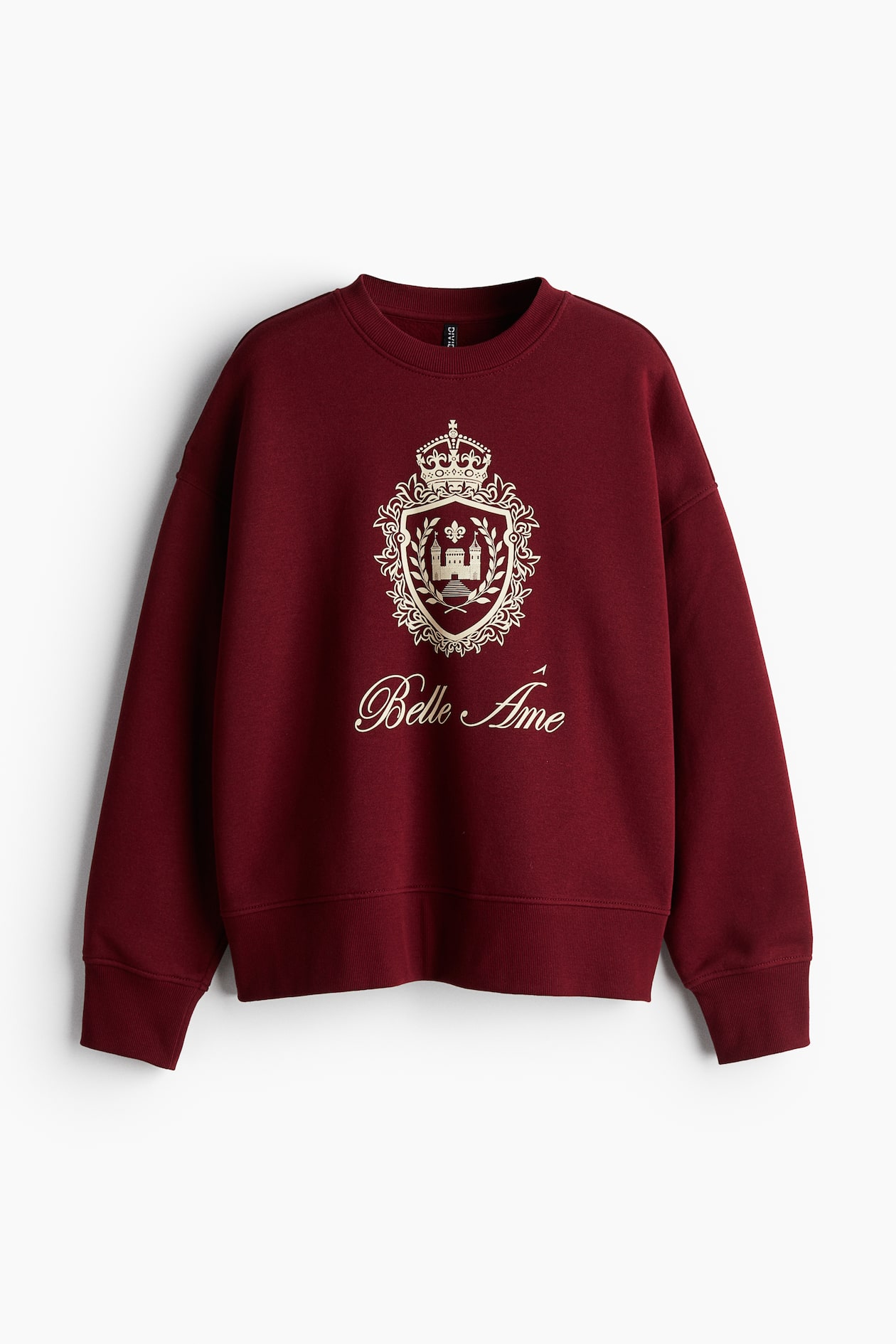 Felpa oversize con motivi Bordeaux/Belle Âme DONNA H&M CH