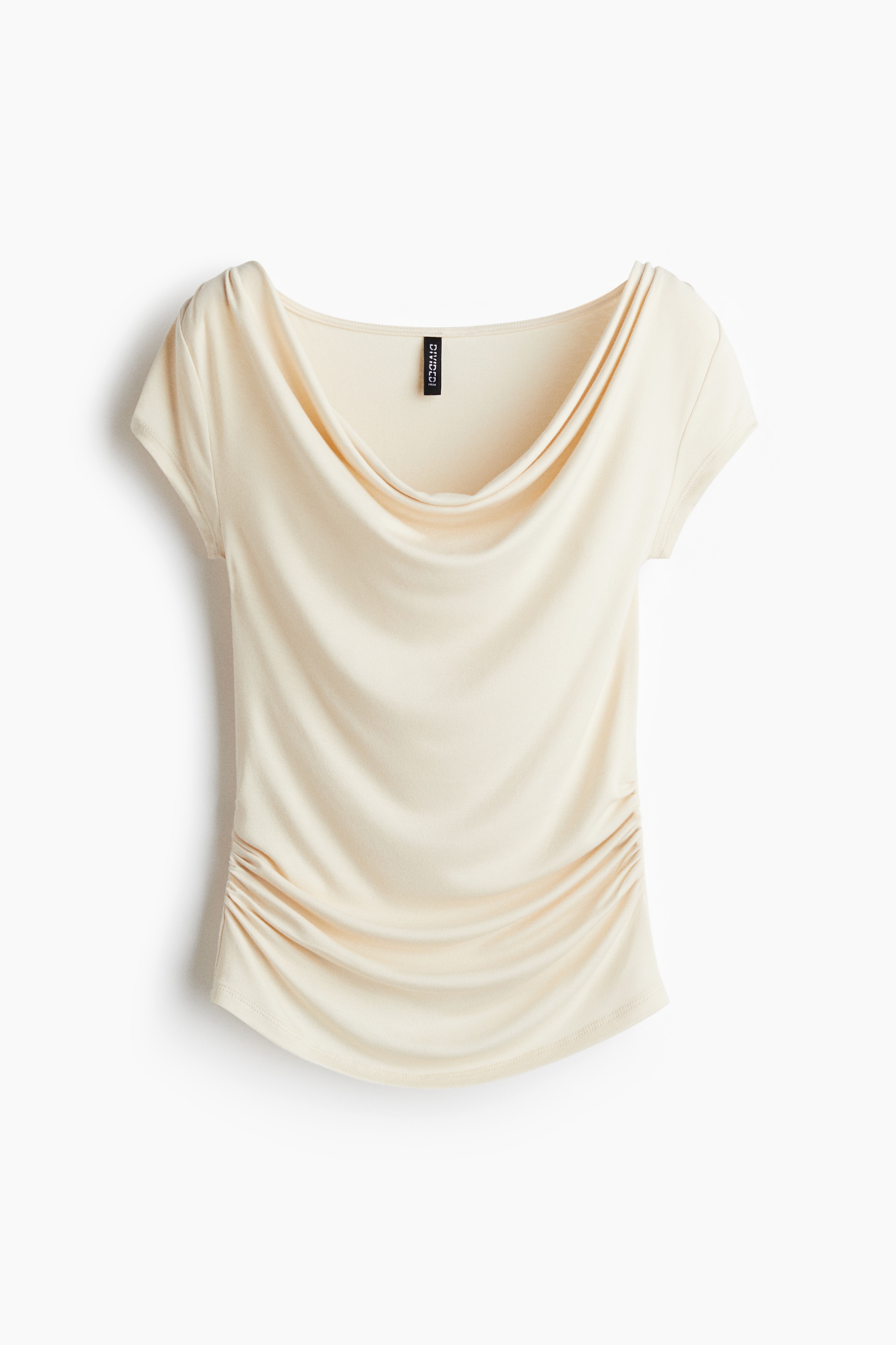 Draped top - Light beige/Light yellow