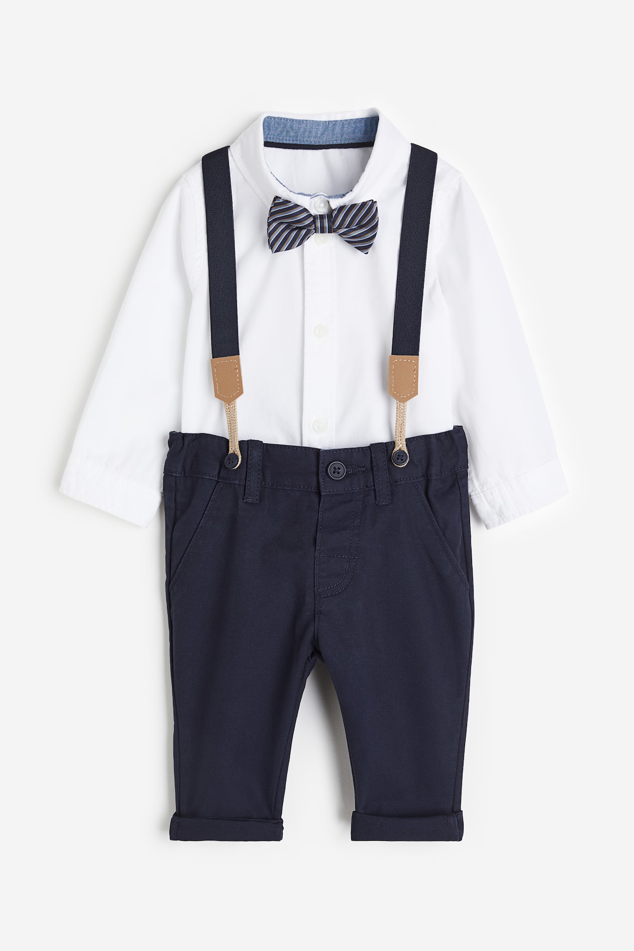 4-piece Dressy Set - Dark blue/white - Kids | H&M US