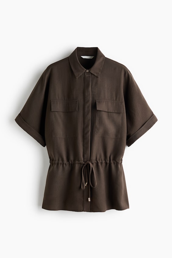Женские топы H&M Drawstring-Detail Twill Top