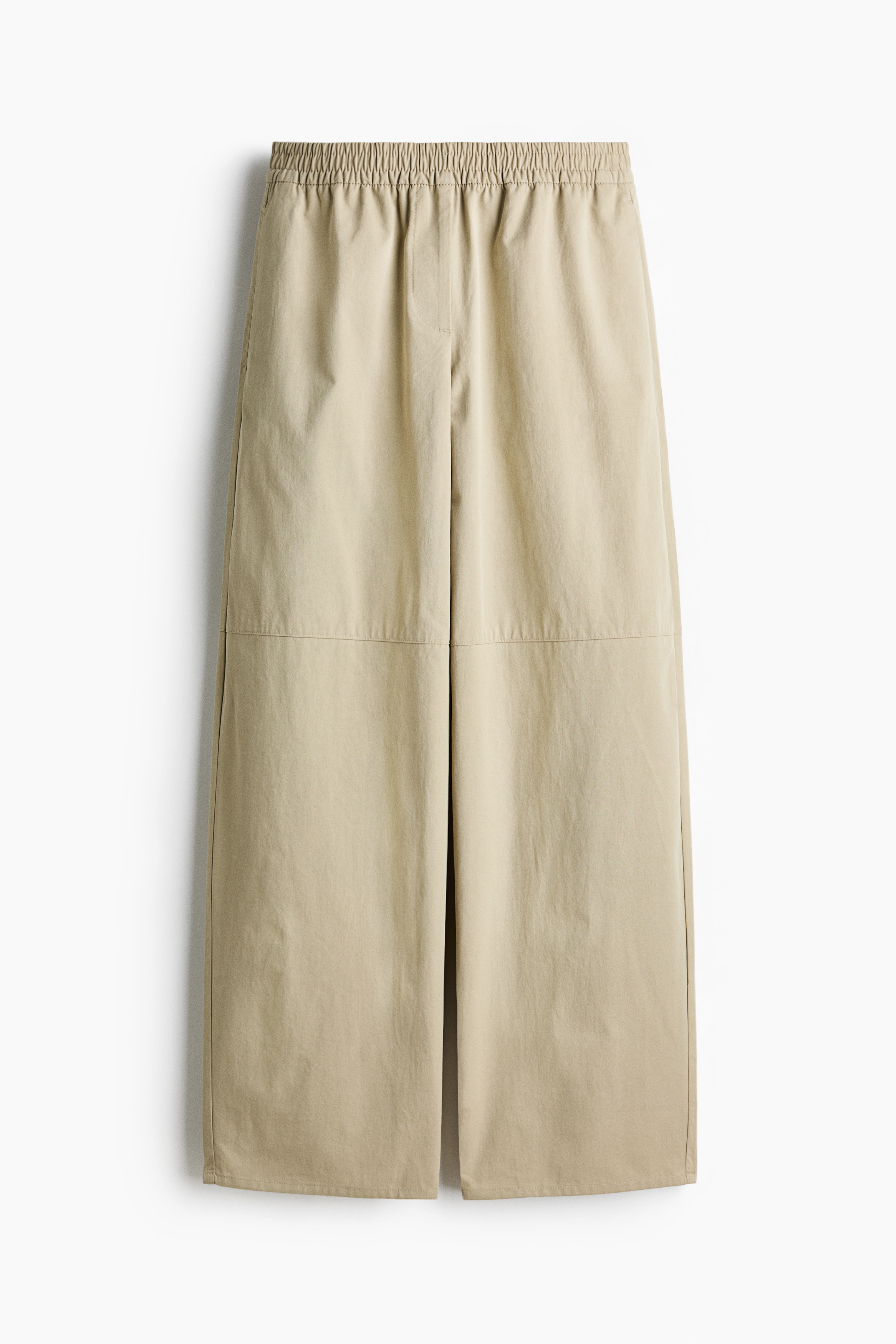Barrel-leg twill trousers - Beige