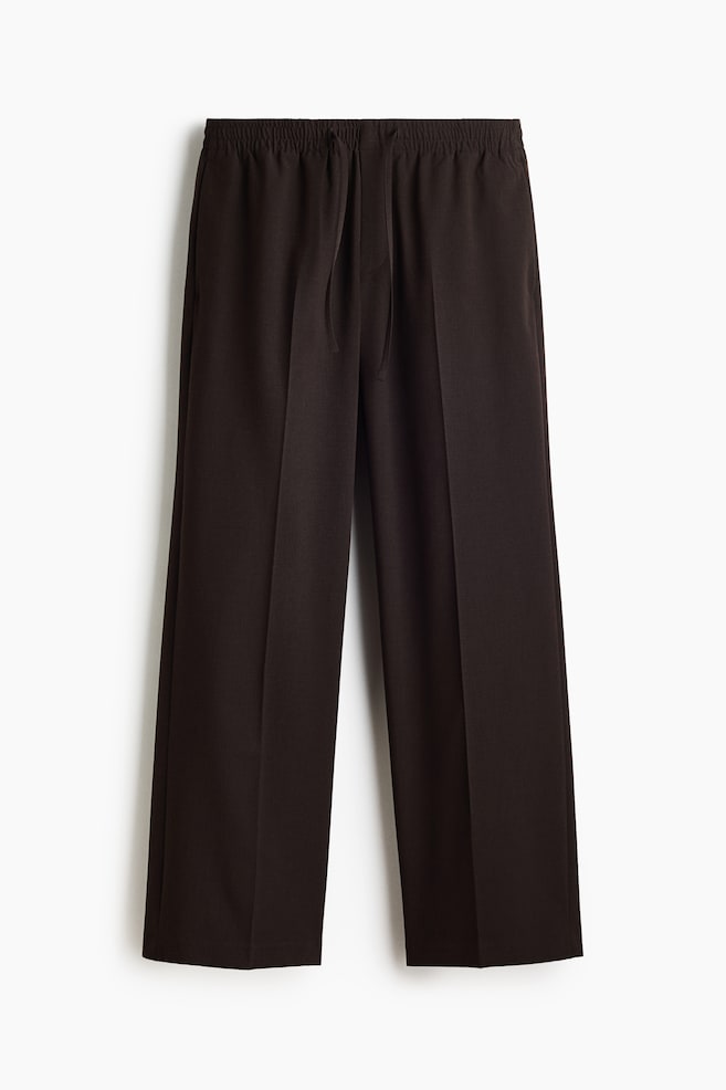 Pantalon ample - Brun foncé/Noir/Beige - 1