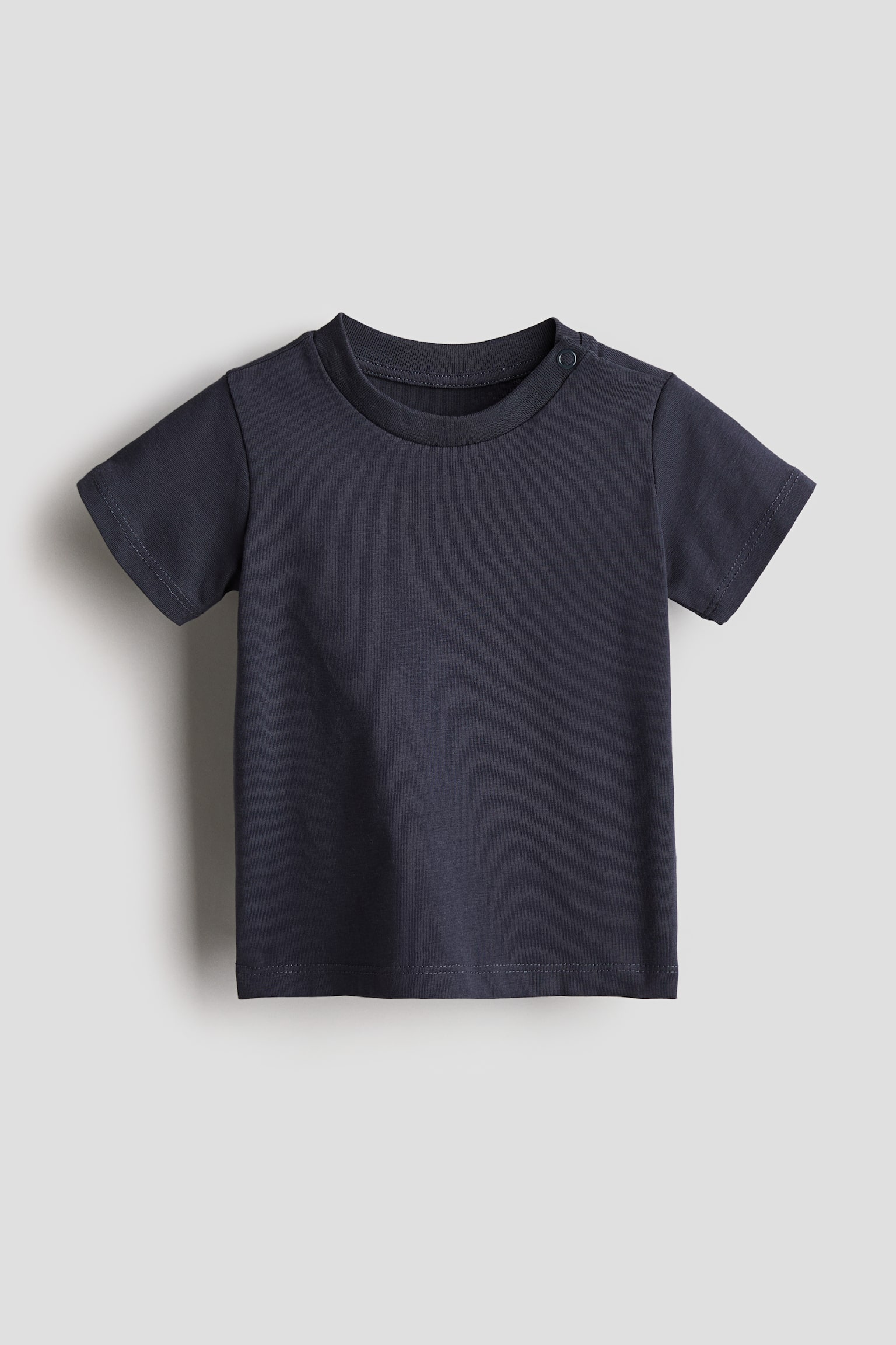 Cotton jersey T-shirt - Navy blue - 1