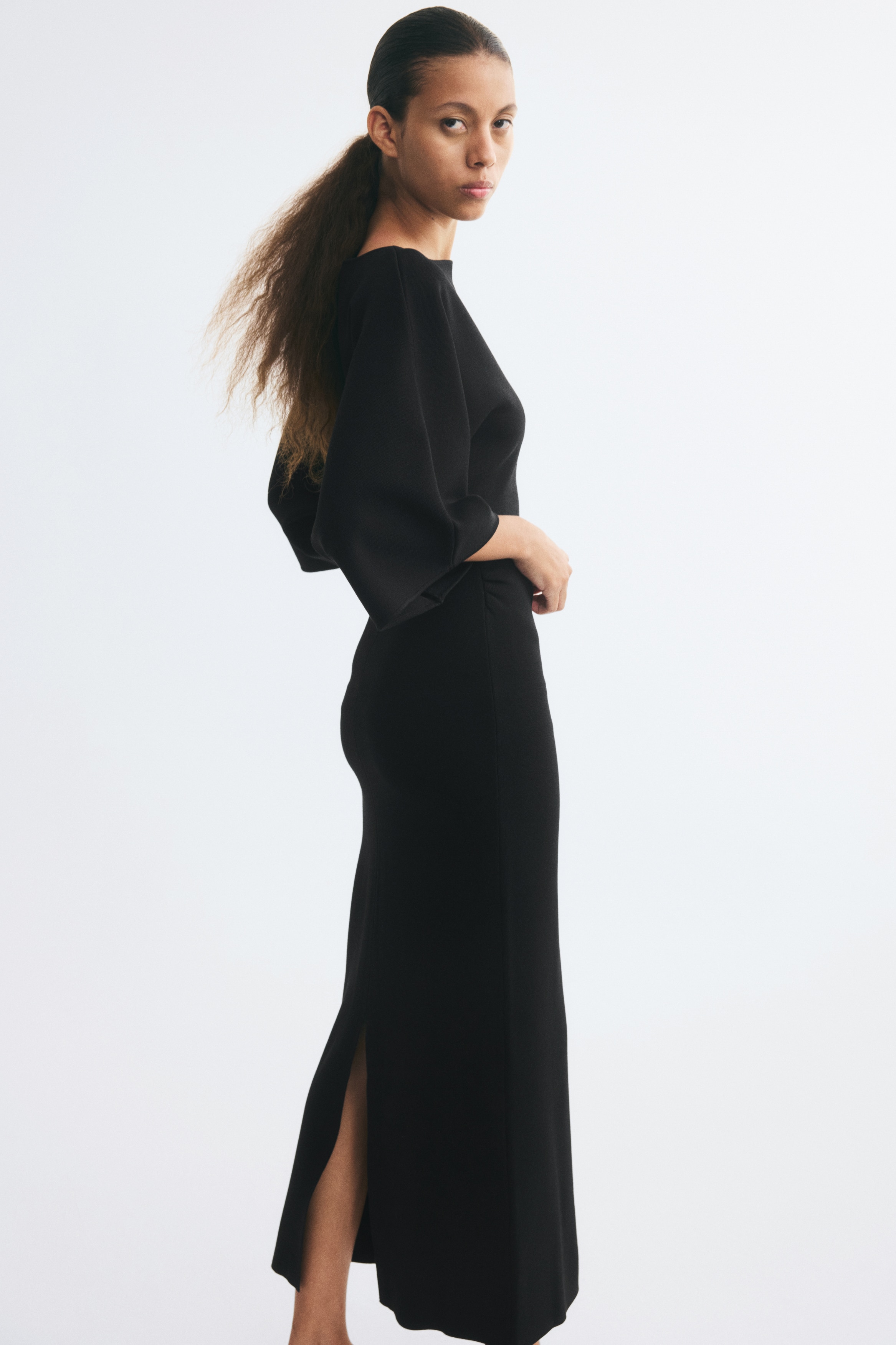 black midi dress h&m Dresses | Long-Sleeve, Satin & Sequin top shoulder straps and cf-fit-traditional Stretch Cotton Printed Midi Color:WINTER WHITE
