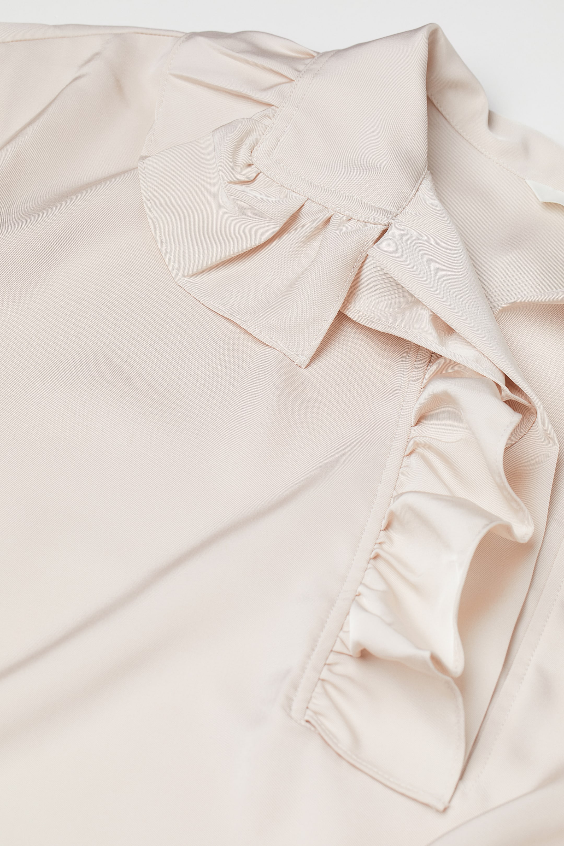 View larger image: Flounce-collared blouse - Light beige - Ladies | H&M IN 2