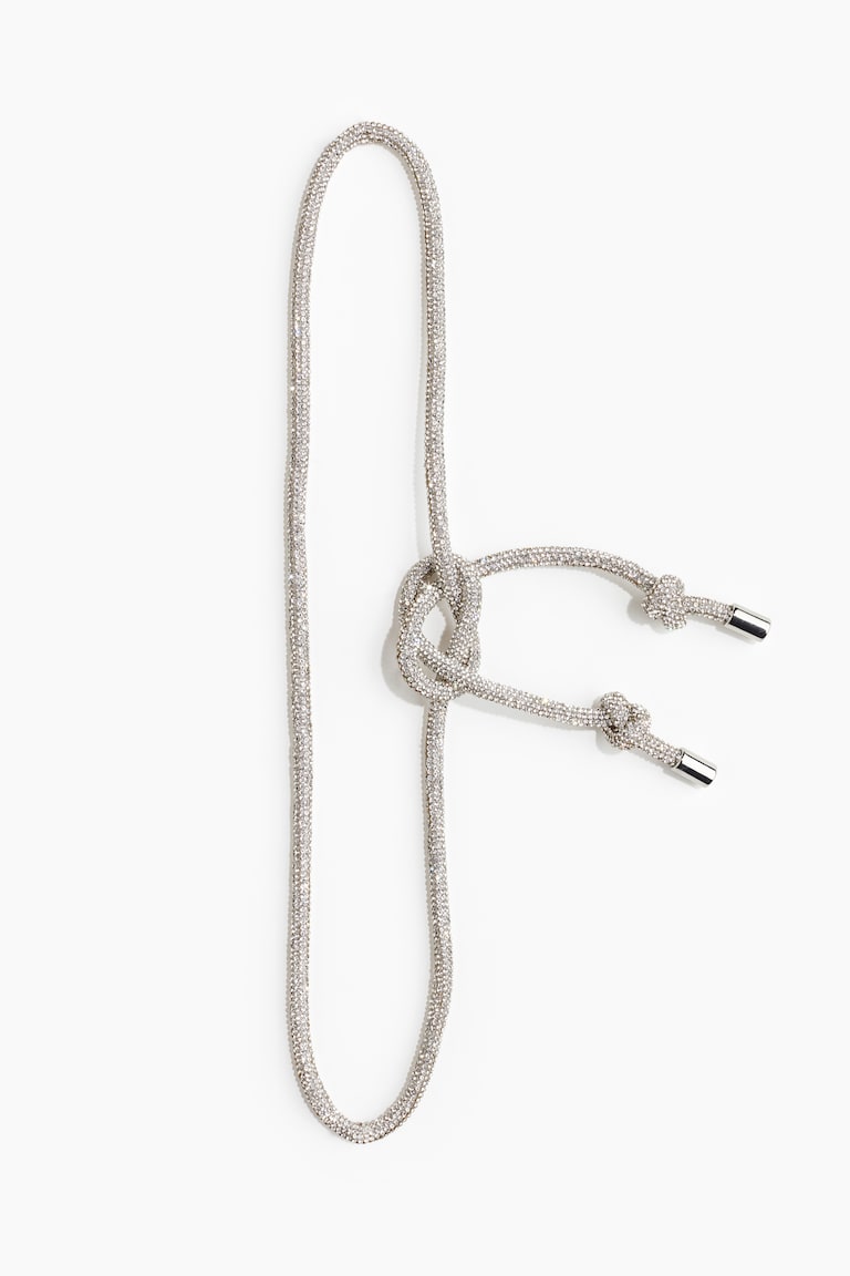 Rhinestone waist belt - Silver-coloured - Ladies | H&M display picture 1