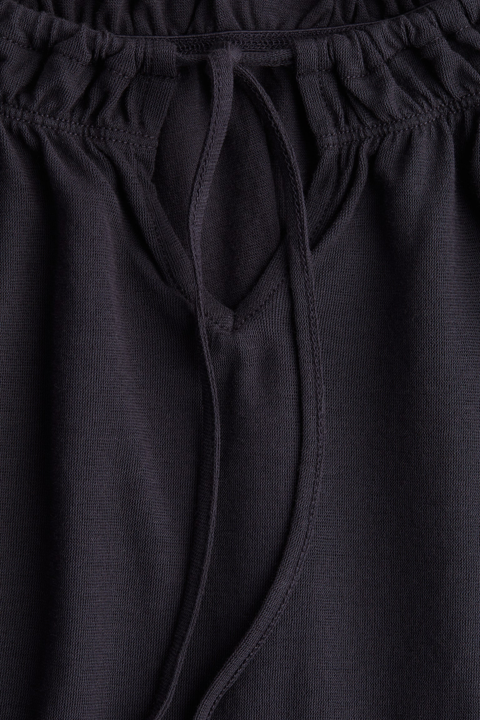 Gathered jersey top - Dark grey/Light grey marl/White/Striped - 5