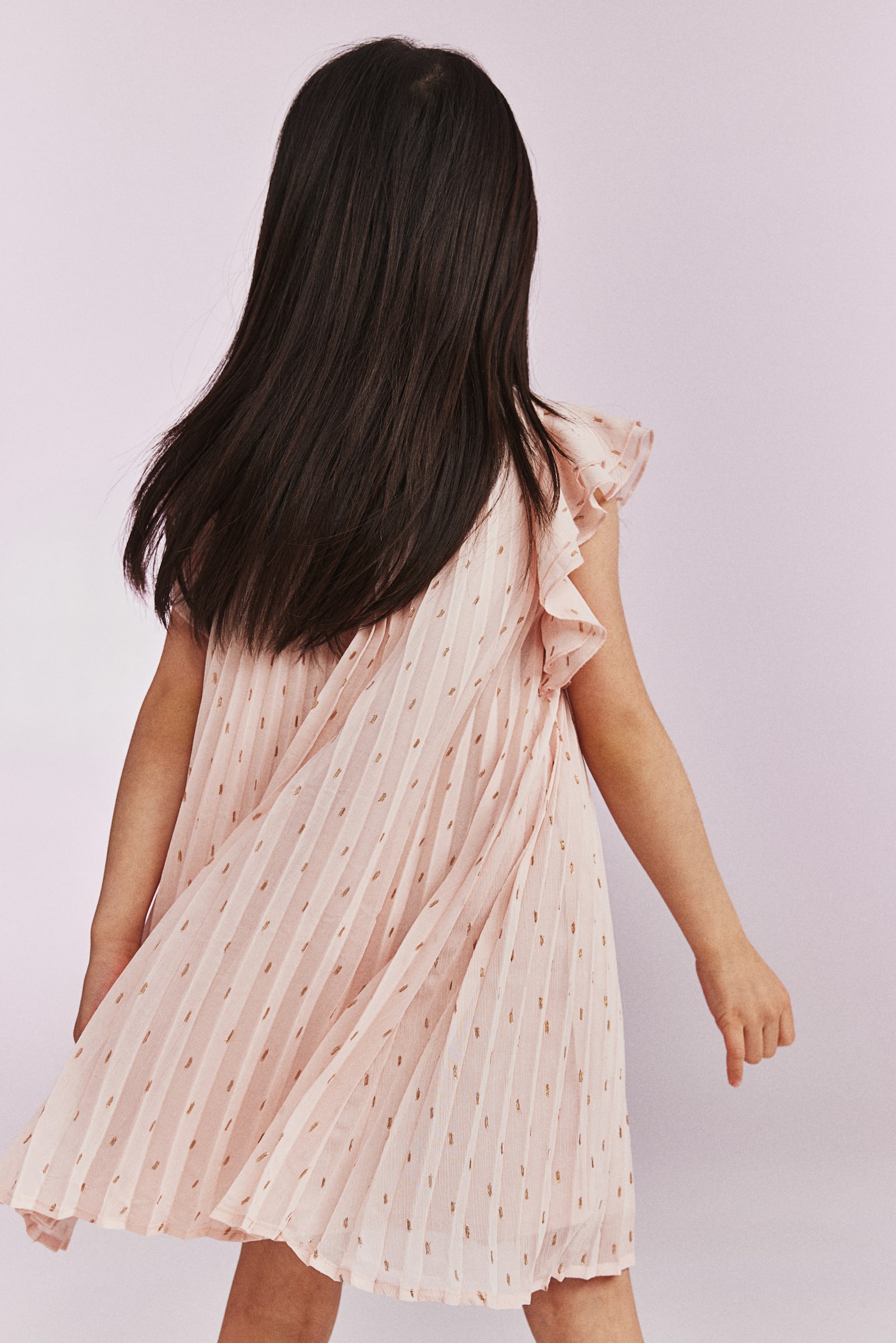 Pleated A-line Dress - Light pink/Pattern/Gold colour/Light pink/Black/Purple/Pink/Black/Spot/Yellow/Purple/Light pink/Rainbow stripe - 7