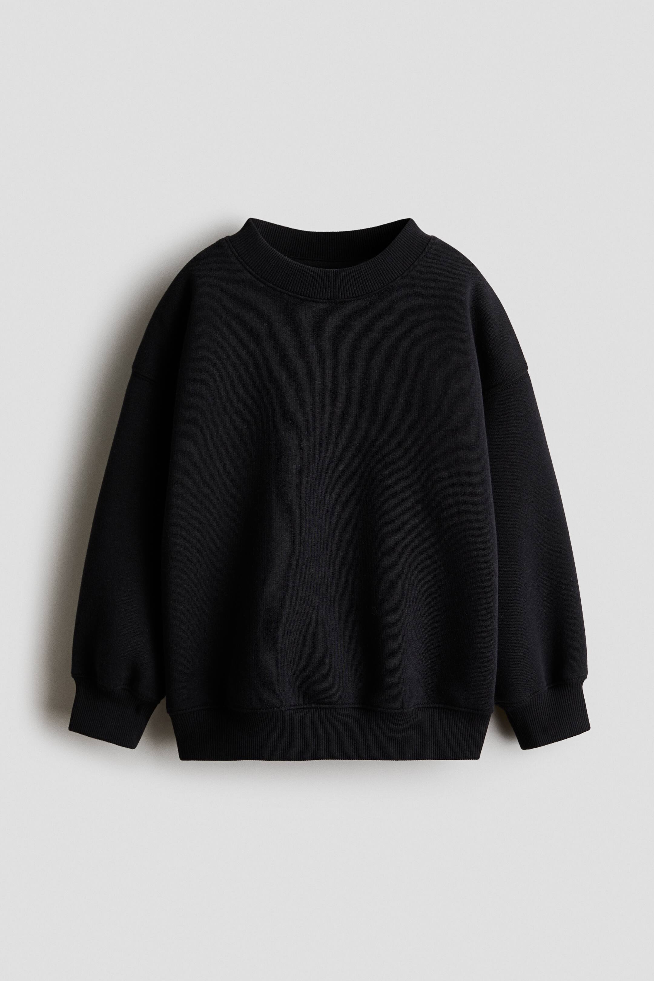 View larger image: Brushed-inside sweatshirt - Black - Kids | H&M 1