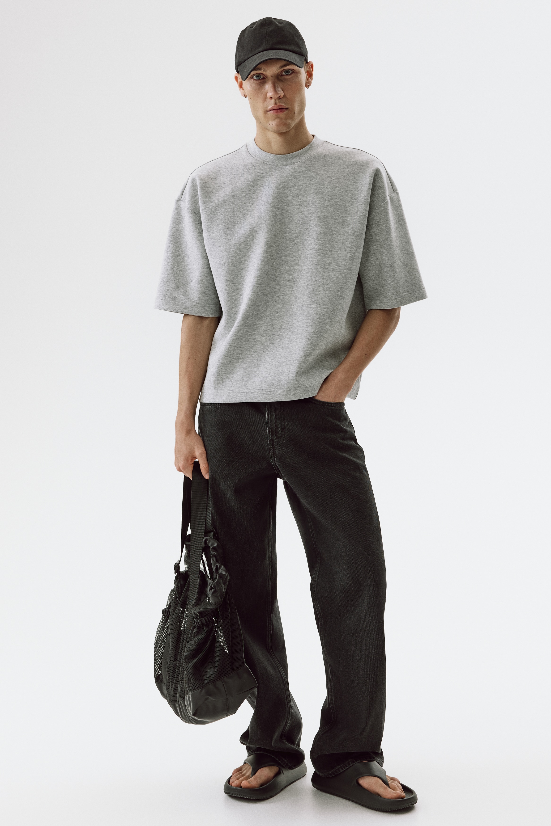 Oversized-Fit Scuba T-Shirt