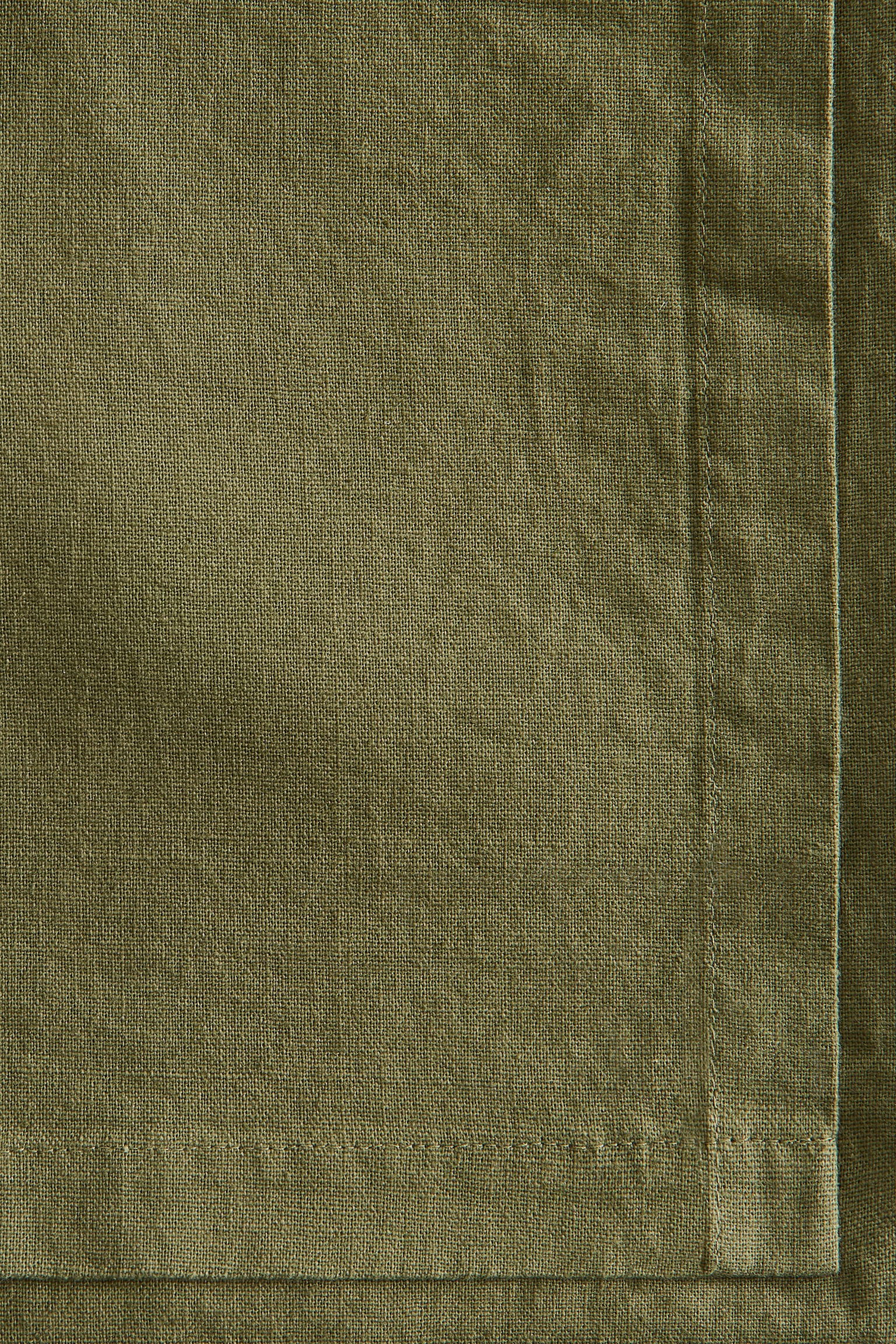 Linen-blend tablecloth - Forest green/Sage green/Mole/Yellow - 4