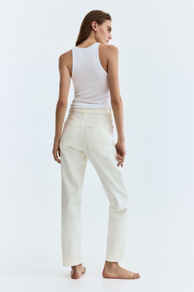 Mom Slim-Fit High-Waist Ankle Jeans - White/Dark denim gray/Denim blue/Denim blue/Light denim blue/Dark denim blue/Dark denim blue/Light beige/Denim blue/Cream - 4