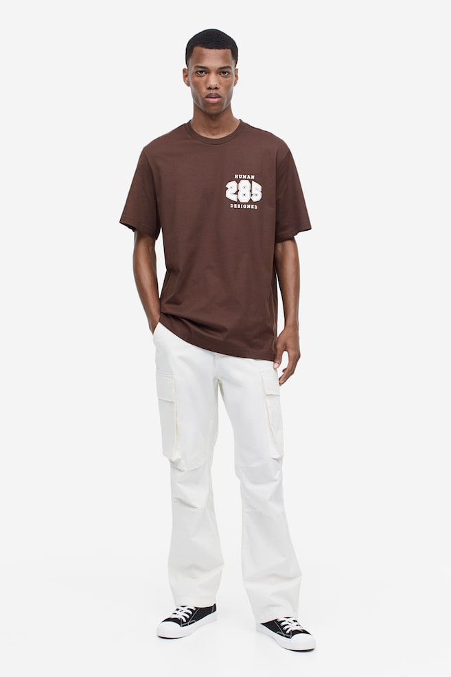Painokuvallinen T-paita Regular Fit - Ruskea/285/Musta/Shush! - 4