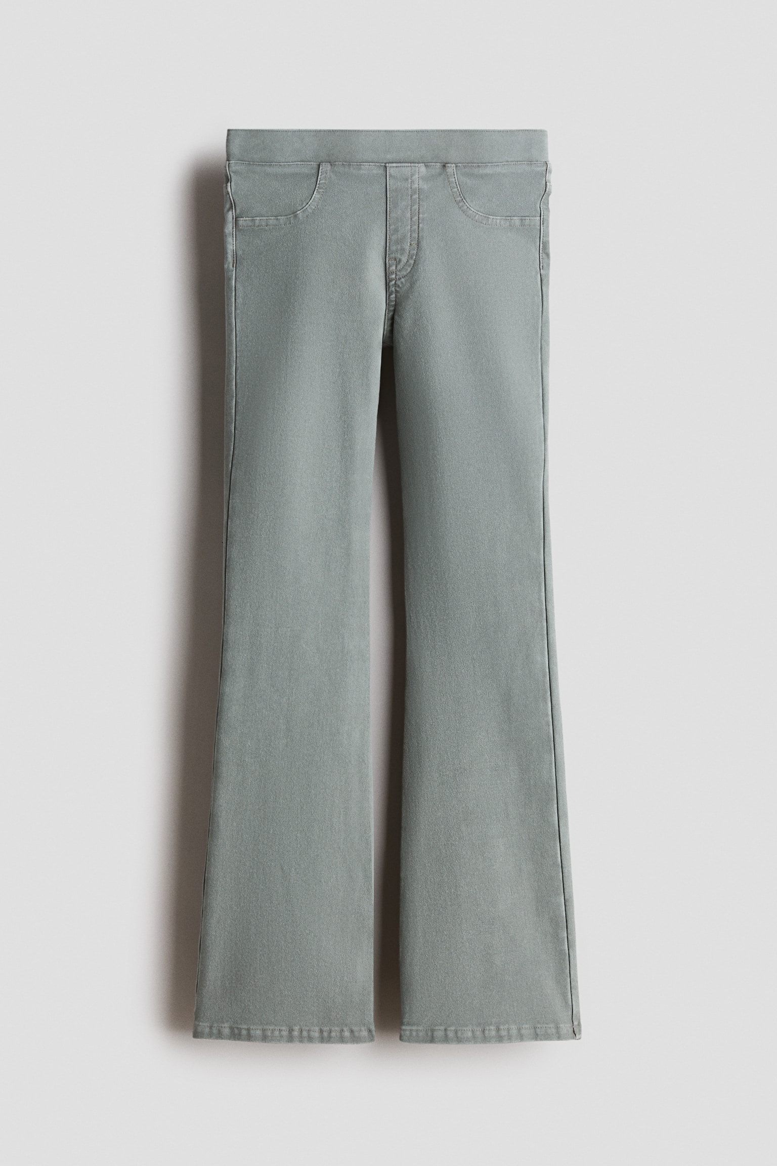Denim-Look Flared Jeggings - Dusty green/Dark denim blue/Light denim gray