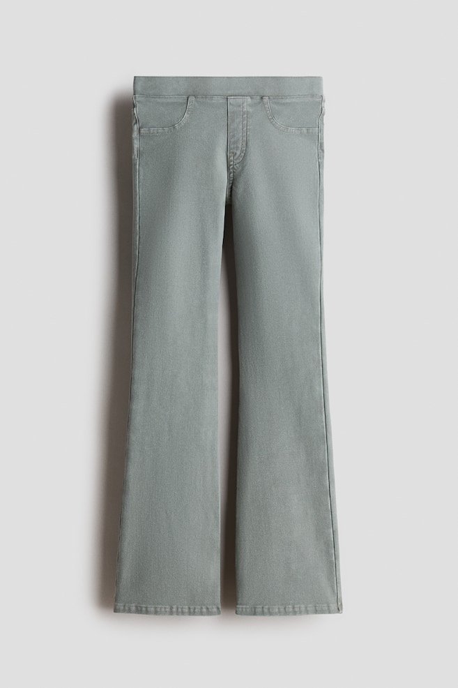 Denim-Look Flared Jeggings - Dusty green/Light denim gray/Light denim blue - 1
