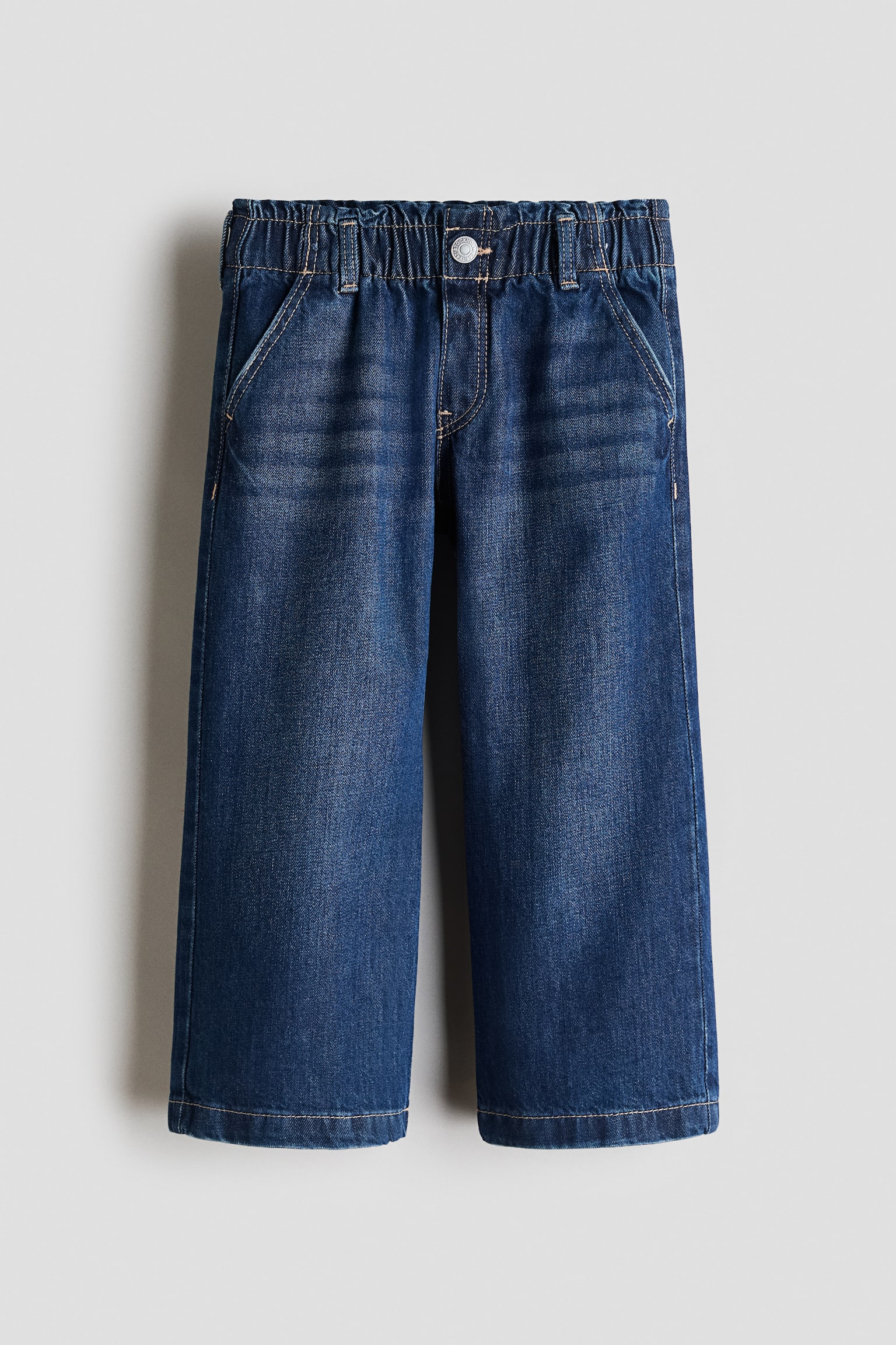 Daisy Wide Leg Paper-Bag Jeans - Denim blue/Dusty pink/floral/Denim blue/Gray/Light dusty pink/Light denim blue/Light pink/Denim blue/Denim gray - 1
