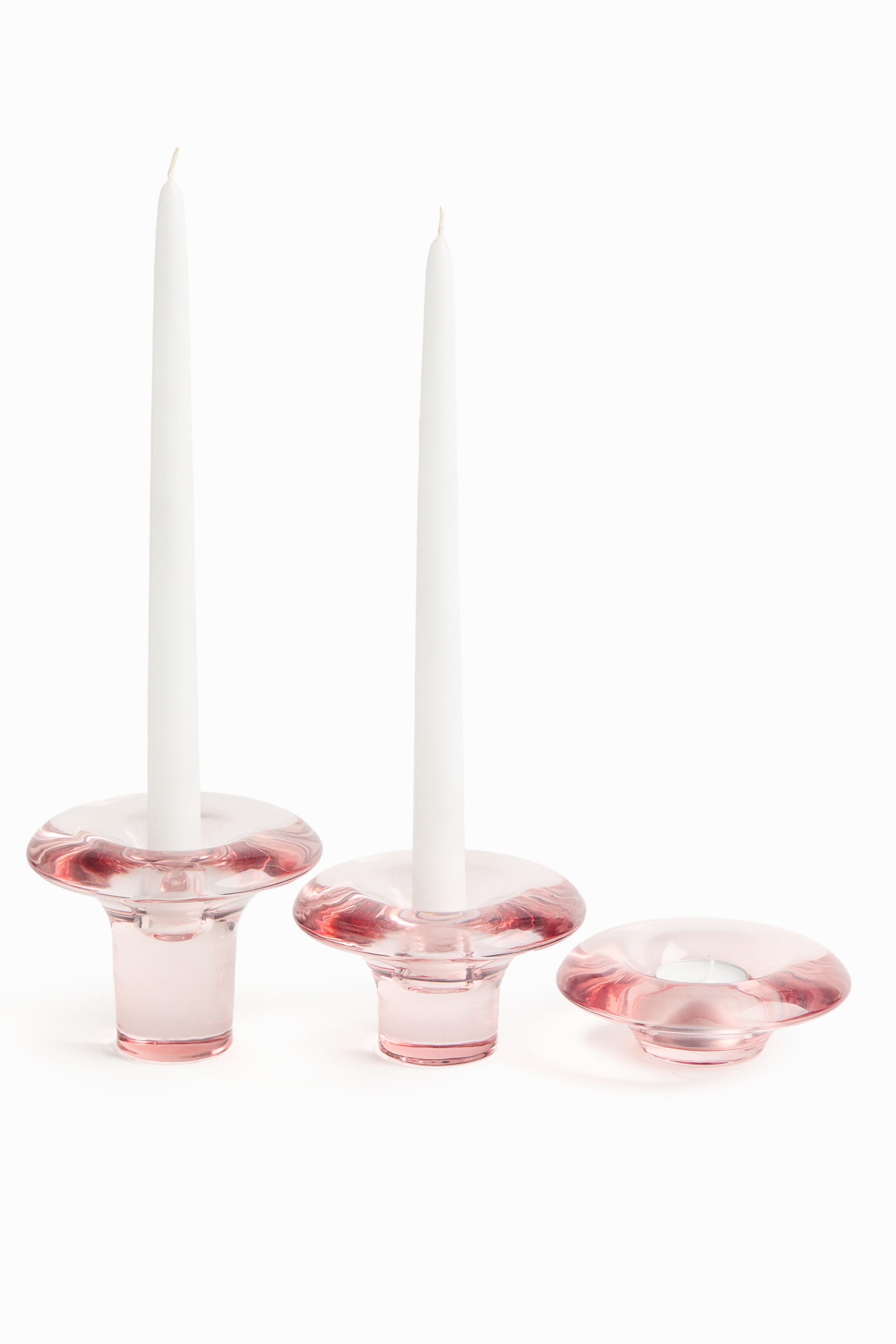 View larger image: Glass tealight holder - Pink | H&M IN 2