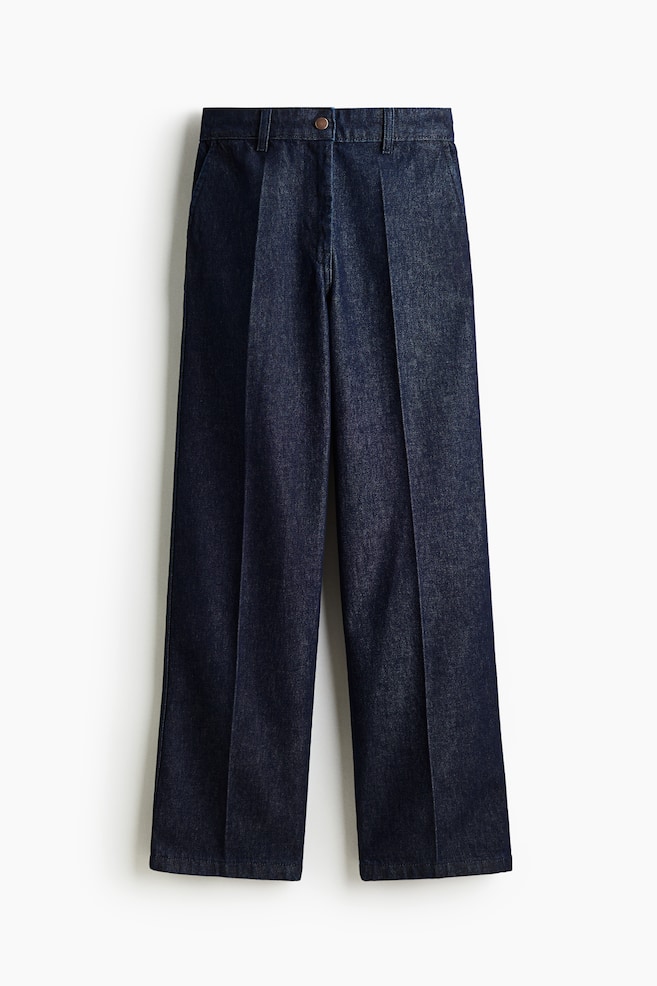 Wide High Jeans - Dunkles Denimblau/Denimblau/Weiß/Denimblau - 1