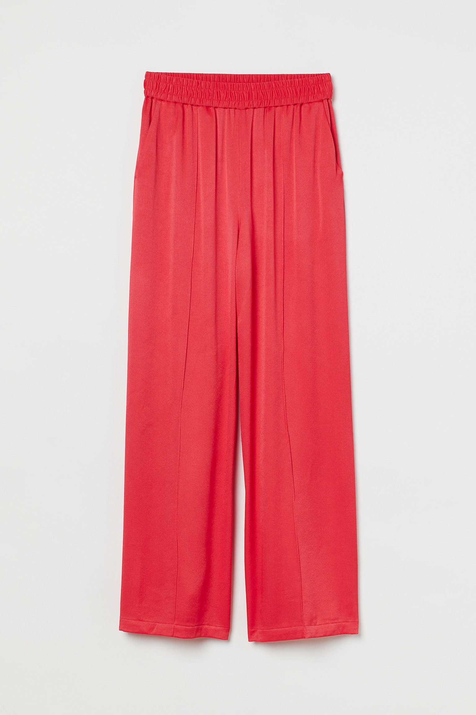 Wide-leg Pants - Bright red