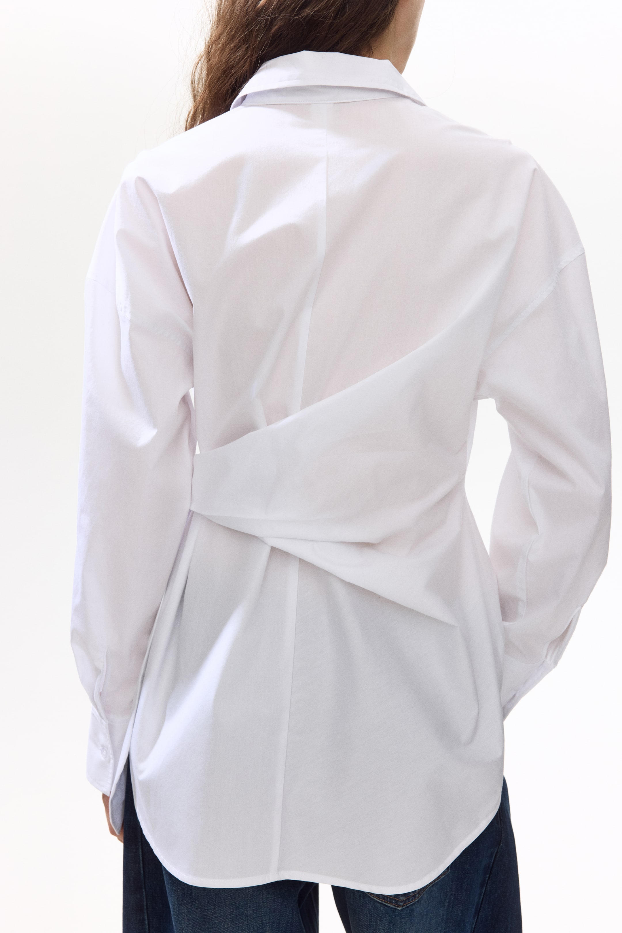 Chemise en coton avec détail à nouer