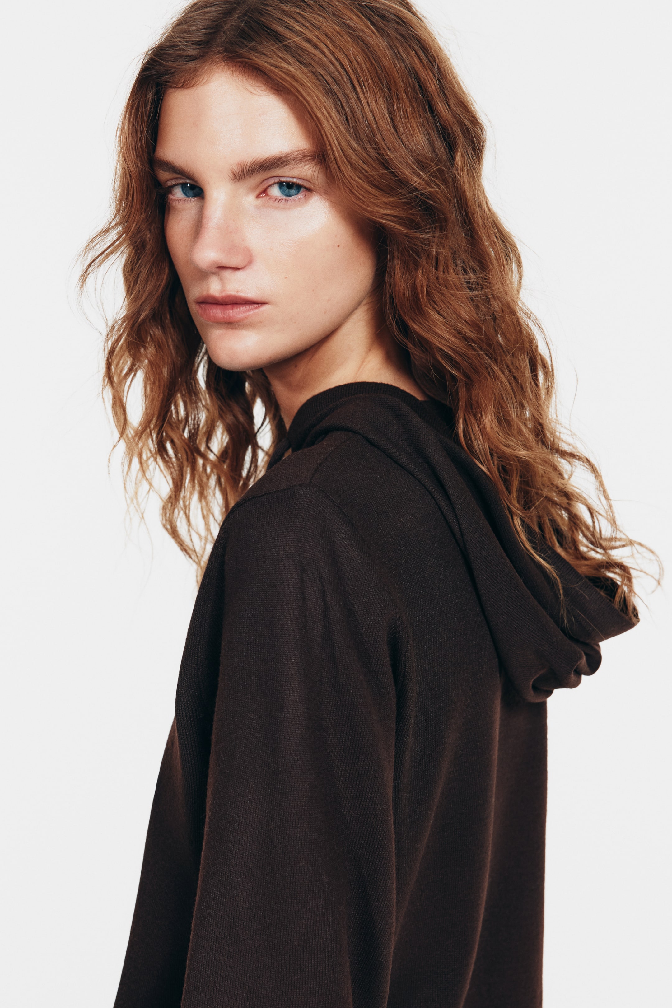 이미지 확대 보기: 후드 가디건 - 다크 브라운 - 여성 | H&M KR 4