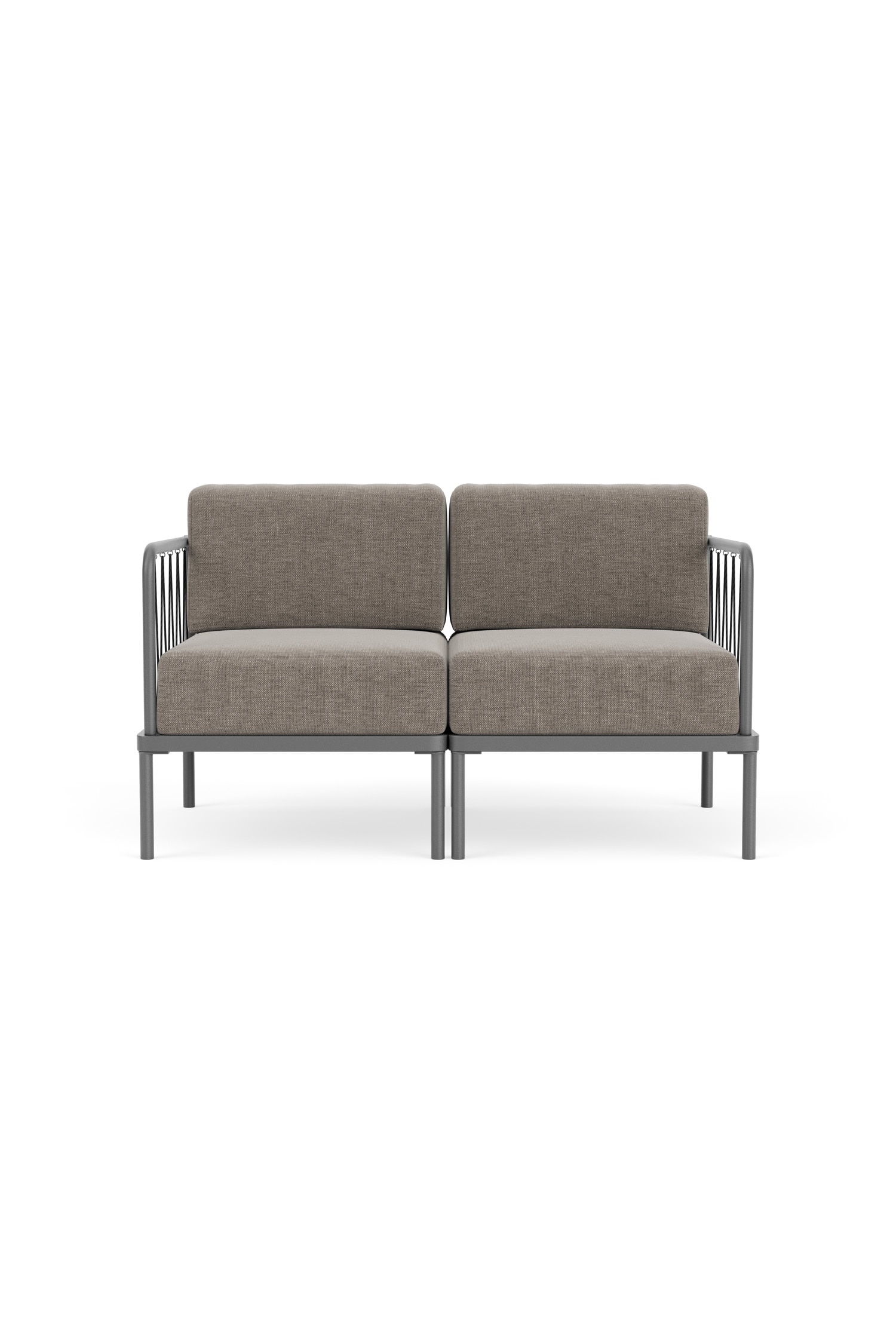 Hadley Gartensofa 2-sitzer - Sezame/Marzipan