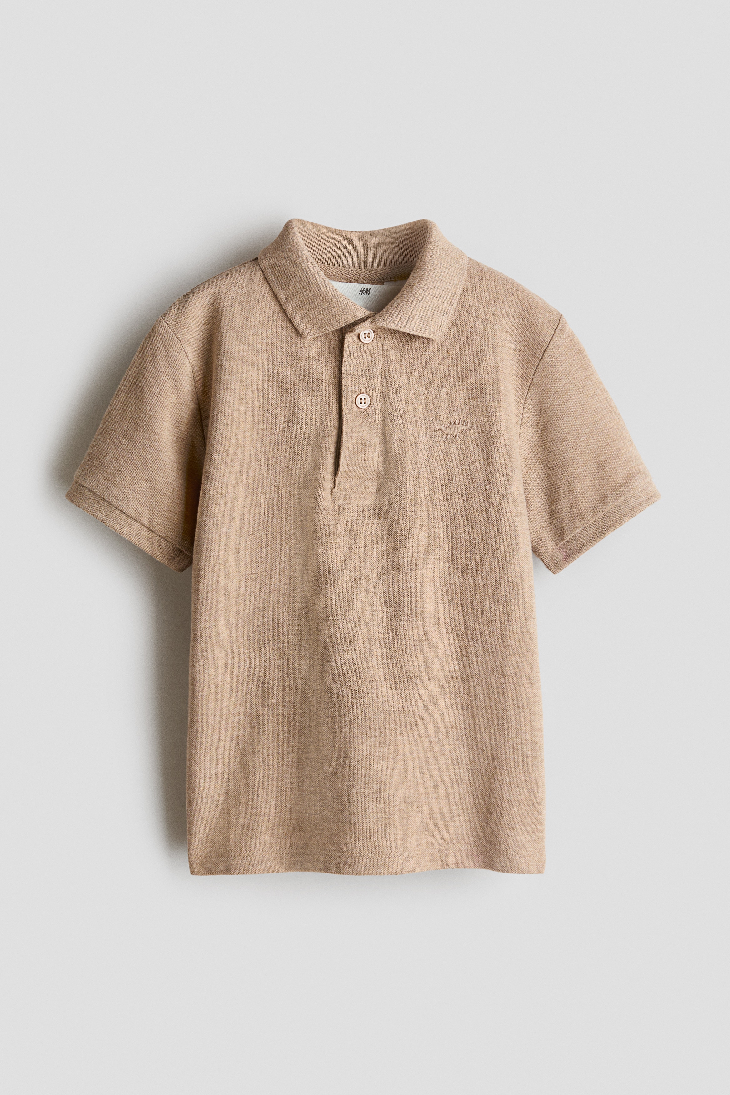 Poloshirt aus Pikee mit Motivstickerei - Beige/Marineblau/Rot/Weiss/Gelb