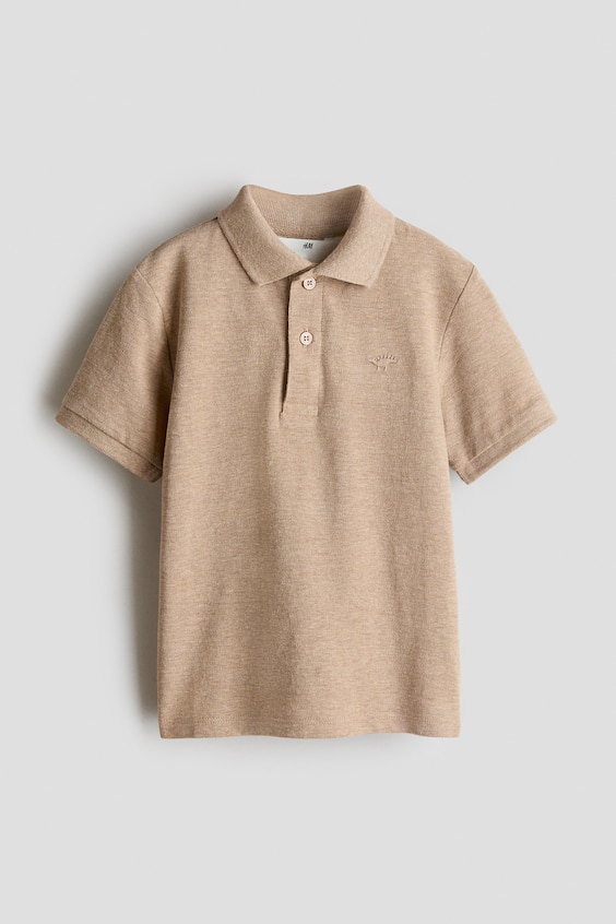 Детские рубашки H&M Embroidered-Motif Piqué Polo Shirt