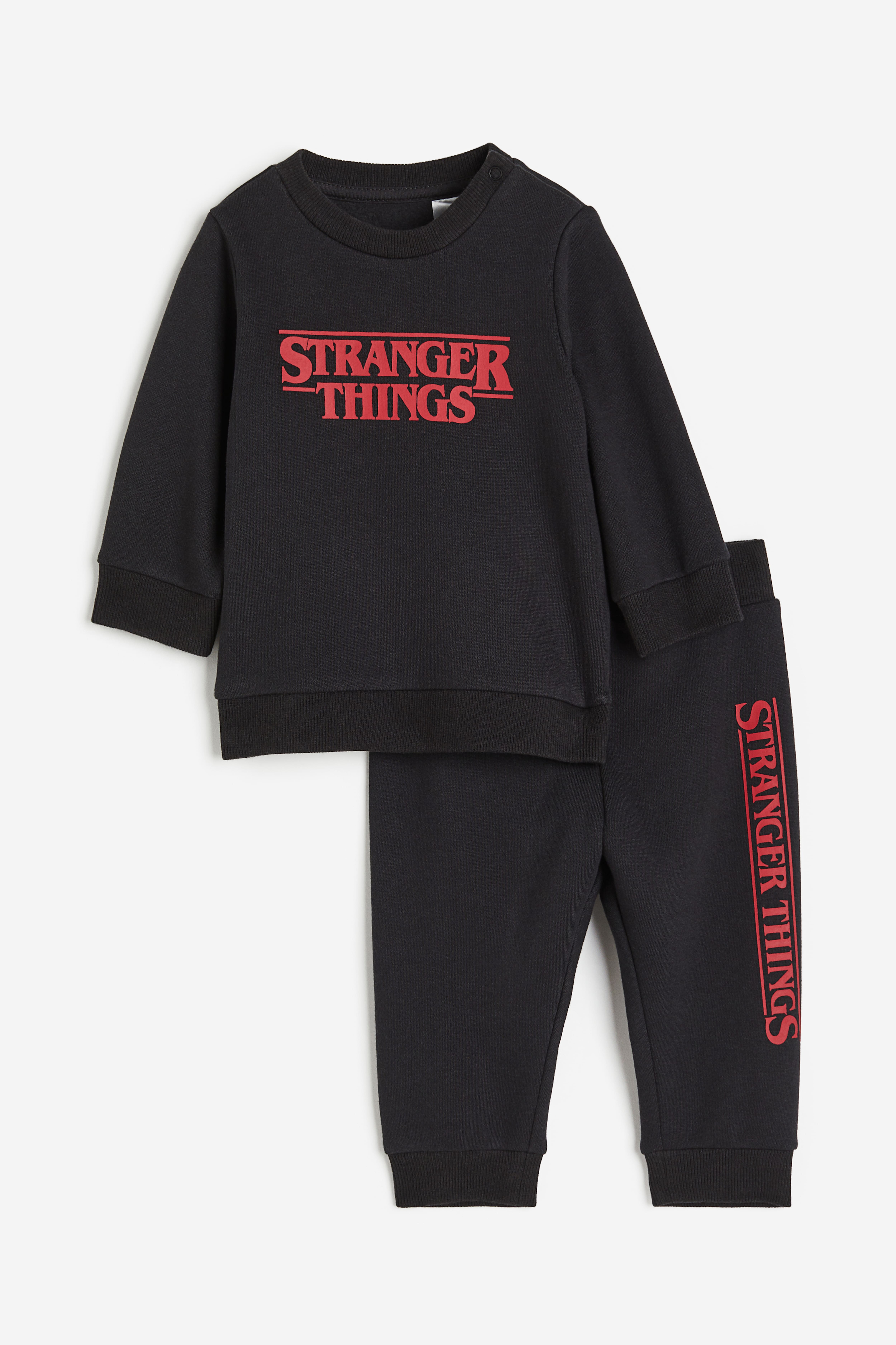 2 piece sweatshirt set Black Stranger Things Kids H M GB