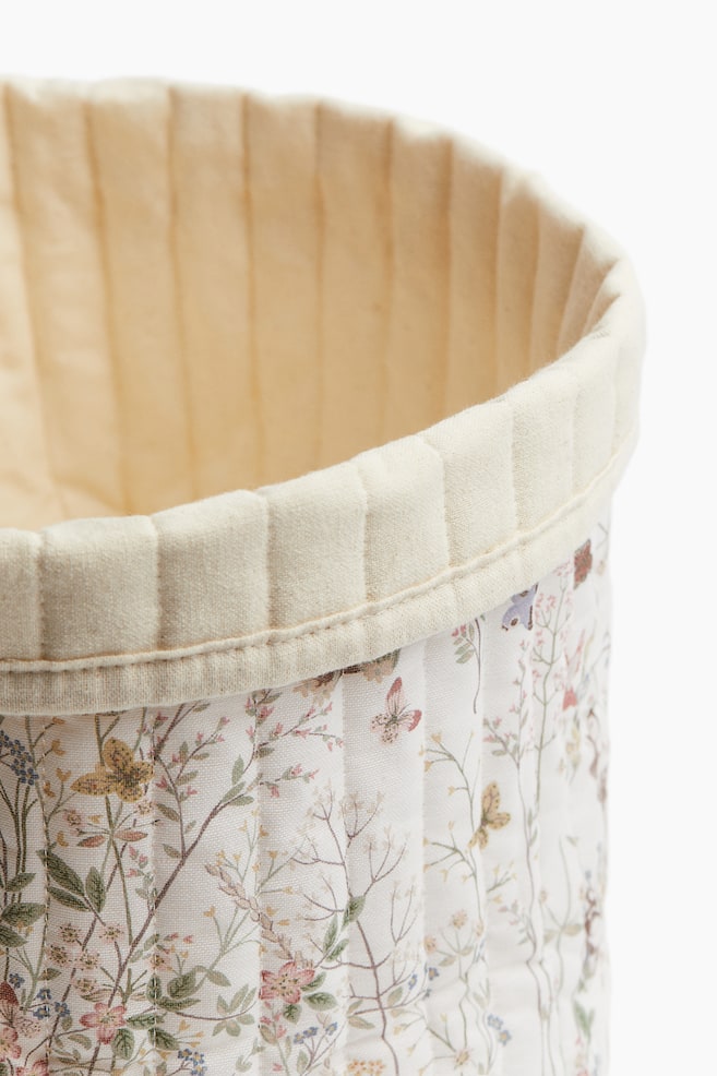Large quilted storage basket - White/Bambi/Light blue/Bambi - 4