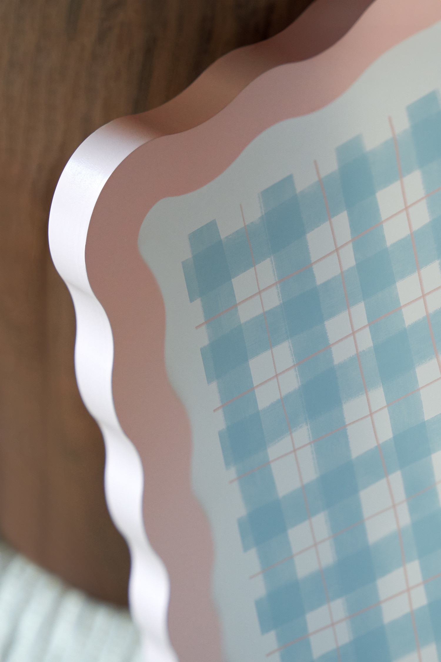 Wavy Bilderrahmen Holz - Pastellrosa