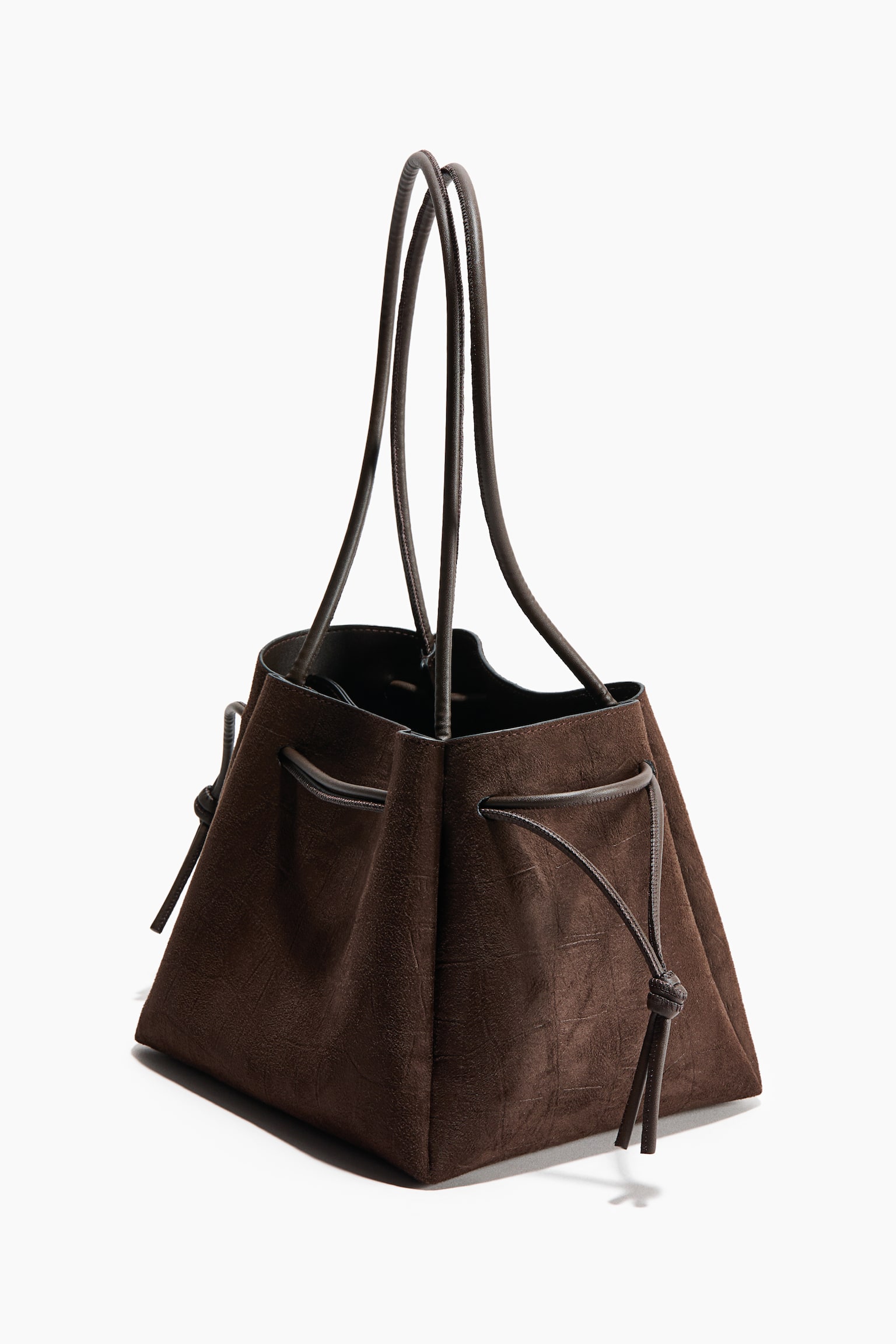 Drawstring-detail shoulder bag - Dark brown/Brown/Beige - 4