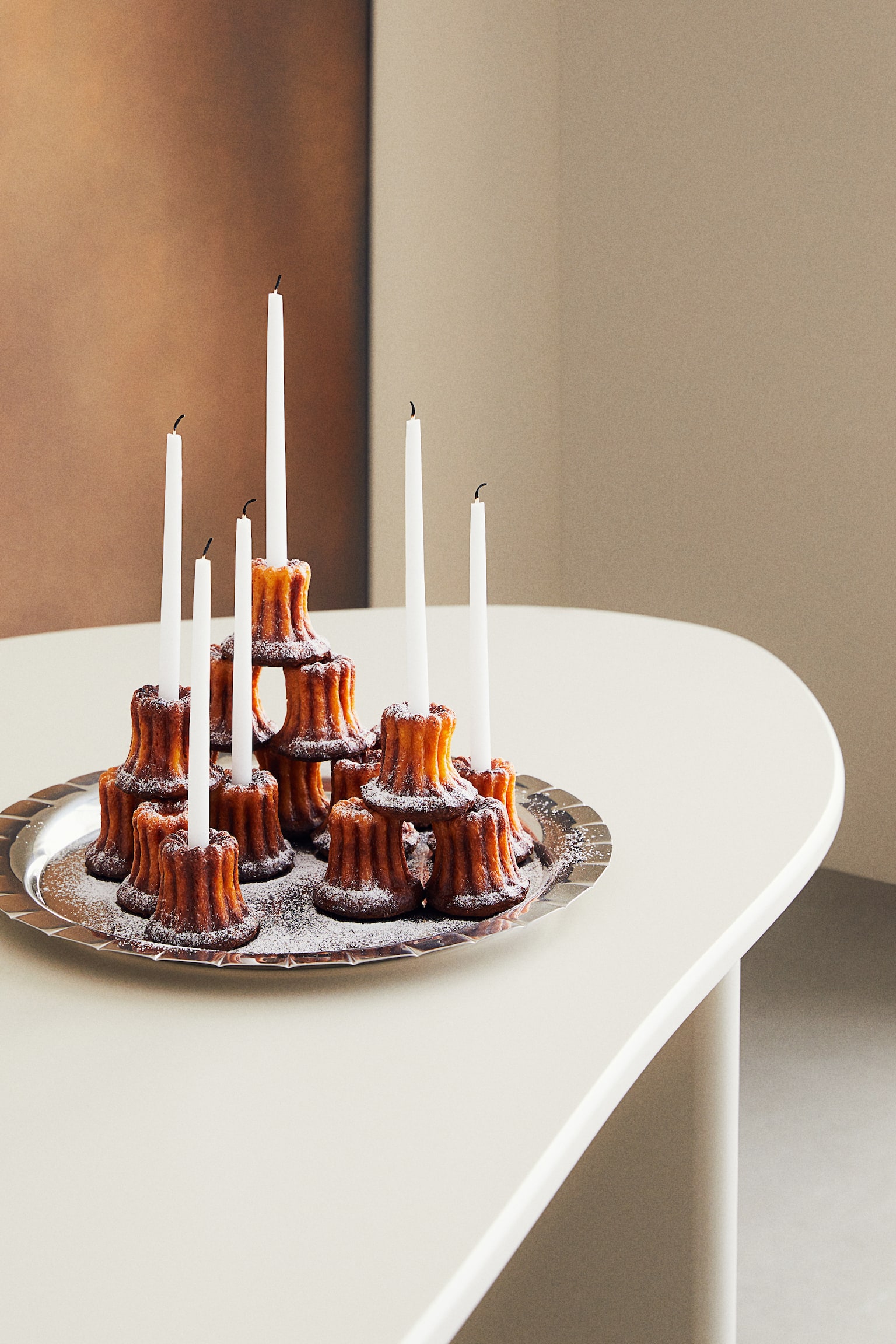 Asymmetrisk Spisebord - Mdf, Beige - 6