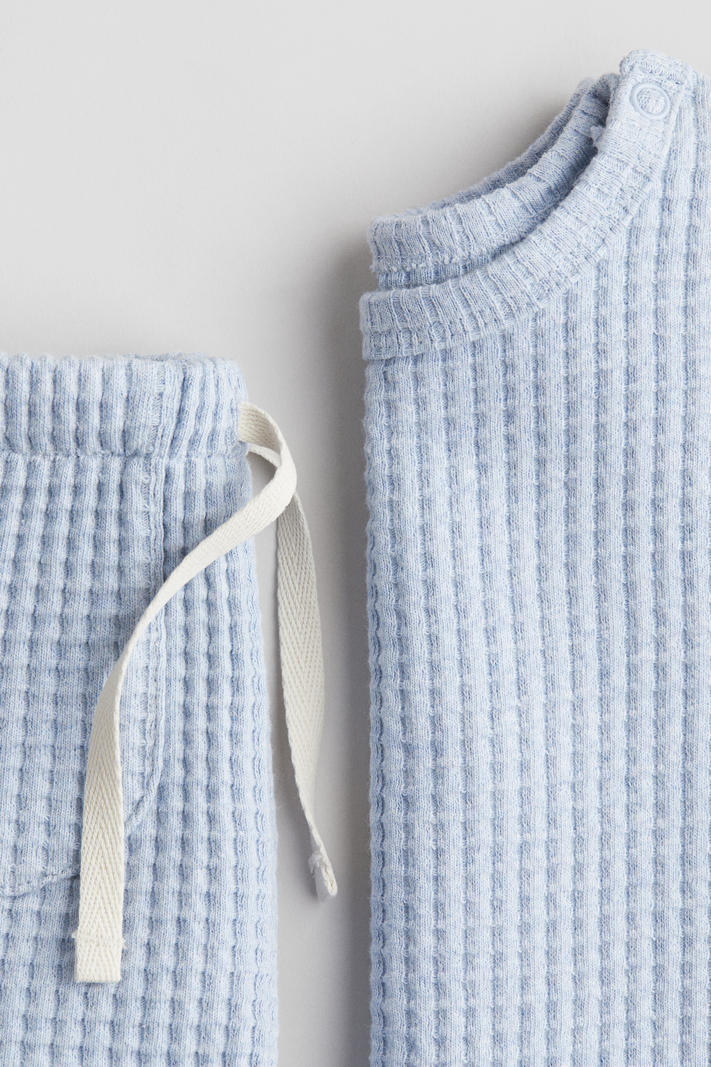 2-piece waffled cotton set-image