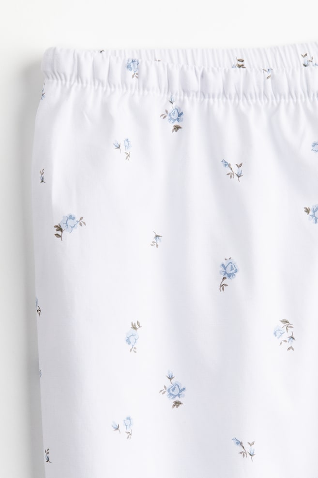 Pyjama bottoms - White/Small flowers - 3
