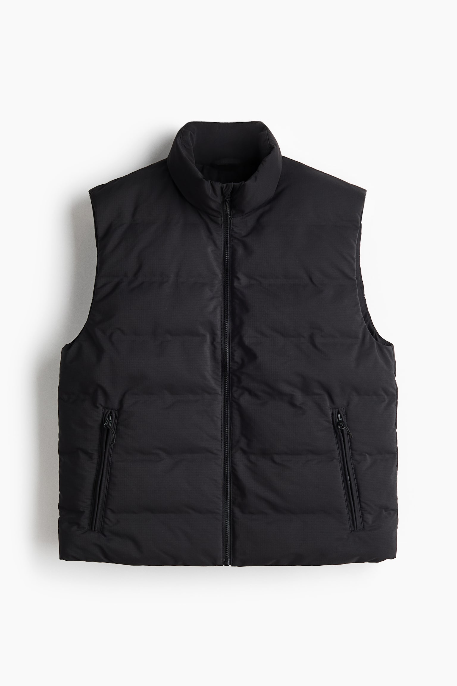 Windproof & Water-Repellent Puffer Vest - Black