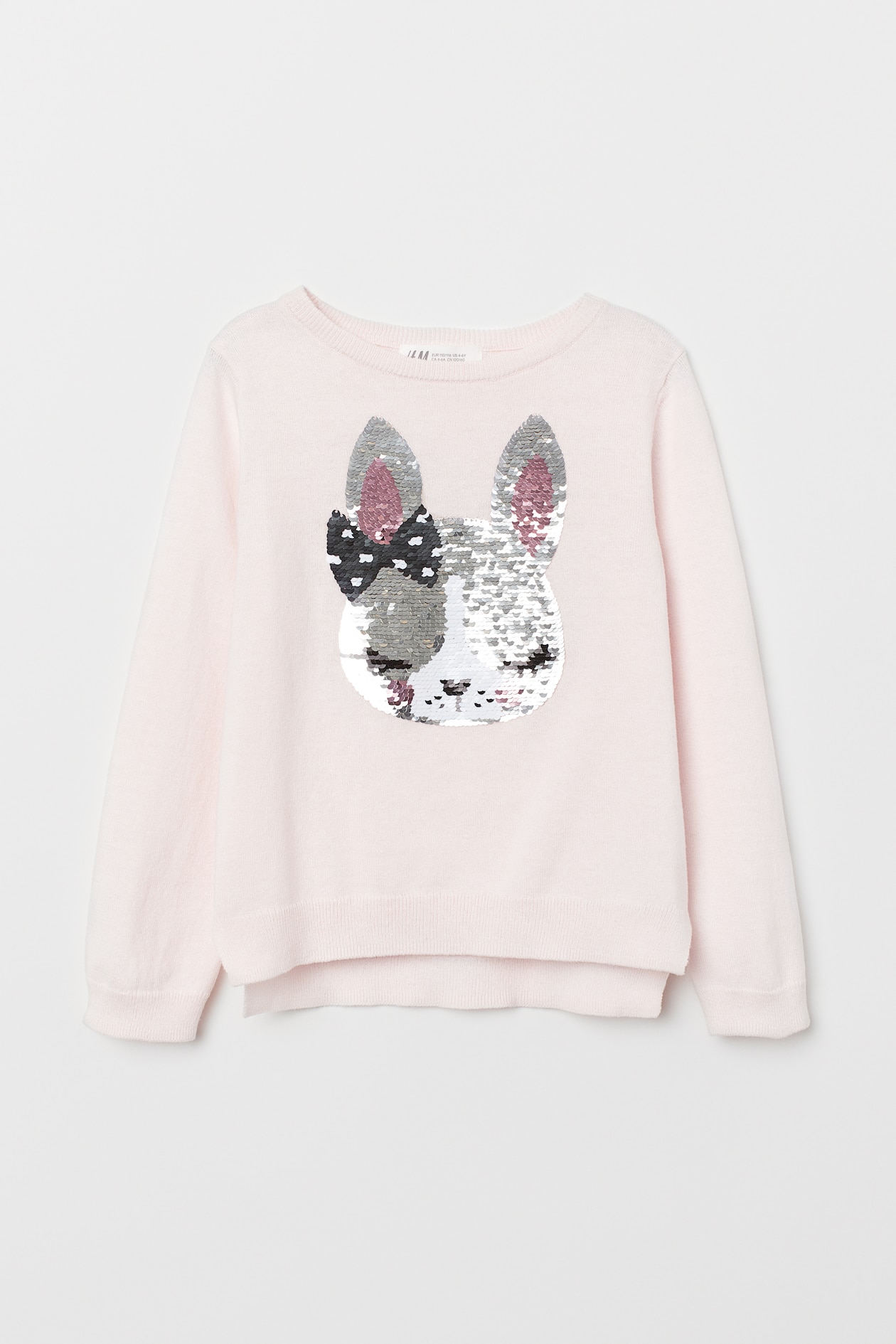 Pull à Paillettes Rose Avec Motif Coeur - Taille 6-8 Ans (H&M), Occasion Très Bon état