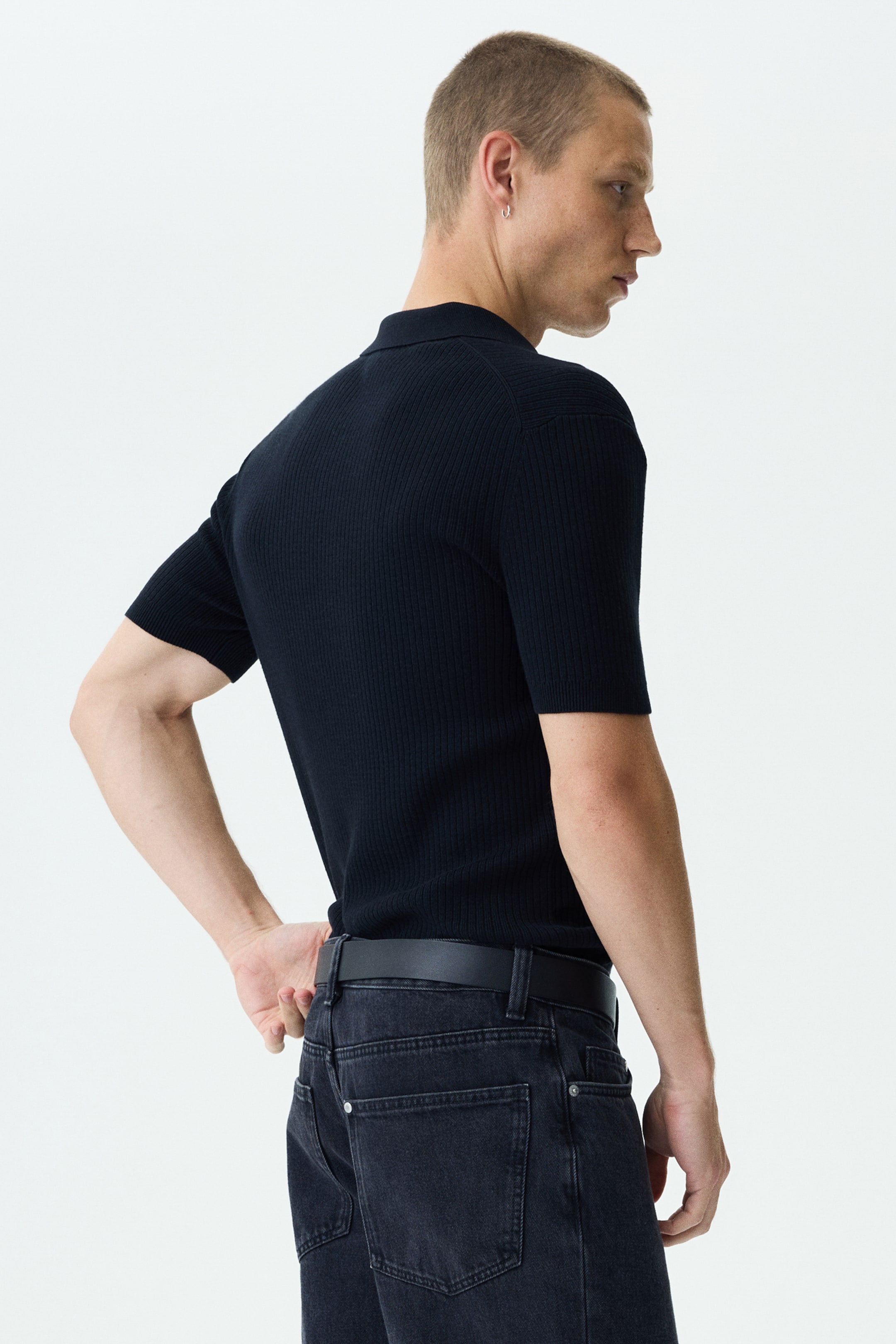 Мужские рубашки H&M Slim-Fit Polo Shirt — фото 4