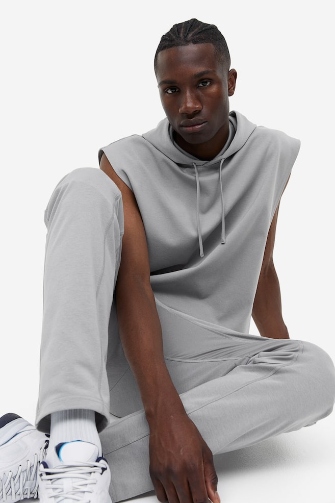 DryMove™ Sleeveless sports hoodie - Grey/Black - 5