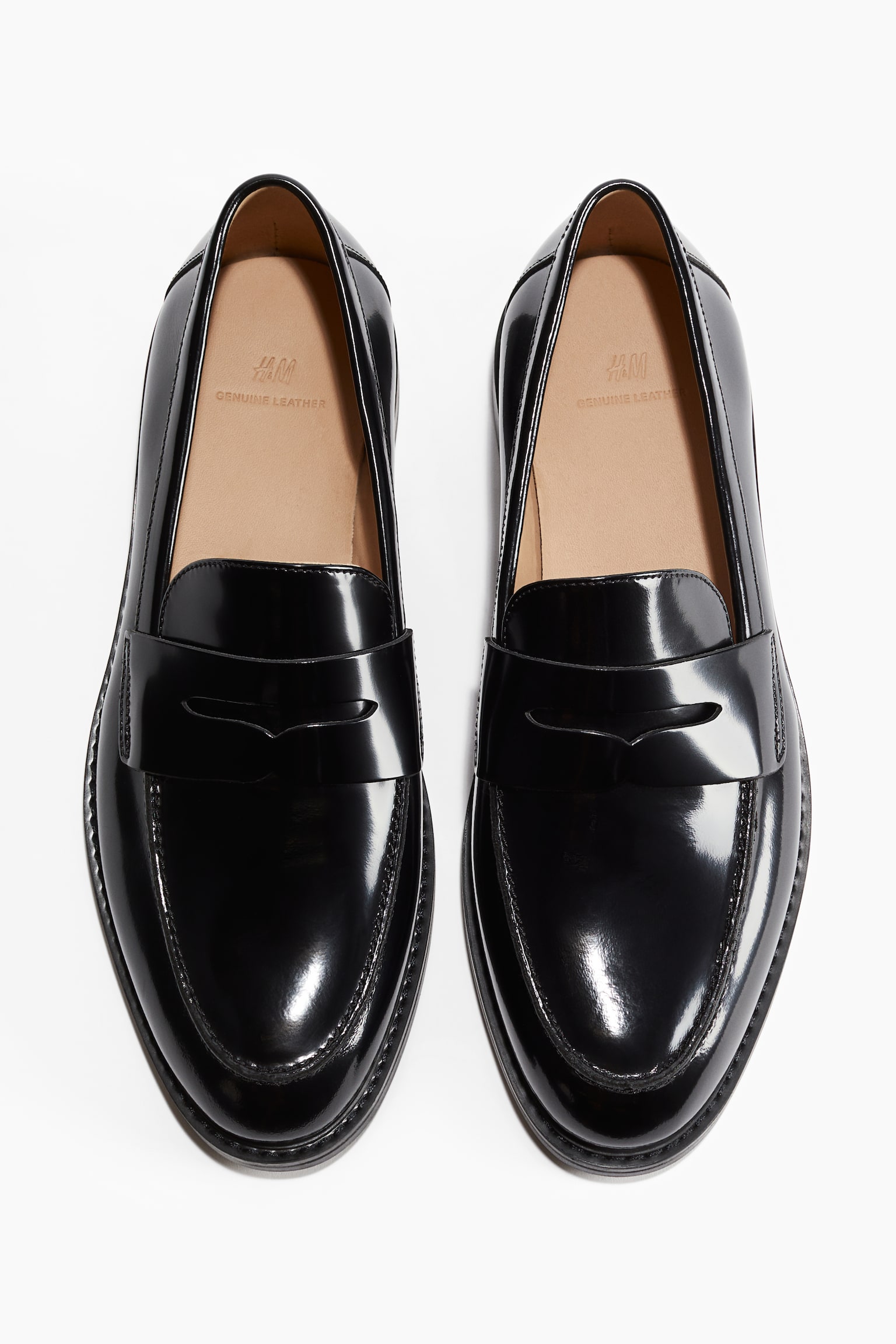 Loafers em pele - Preto - 2