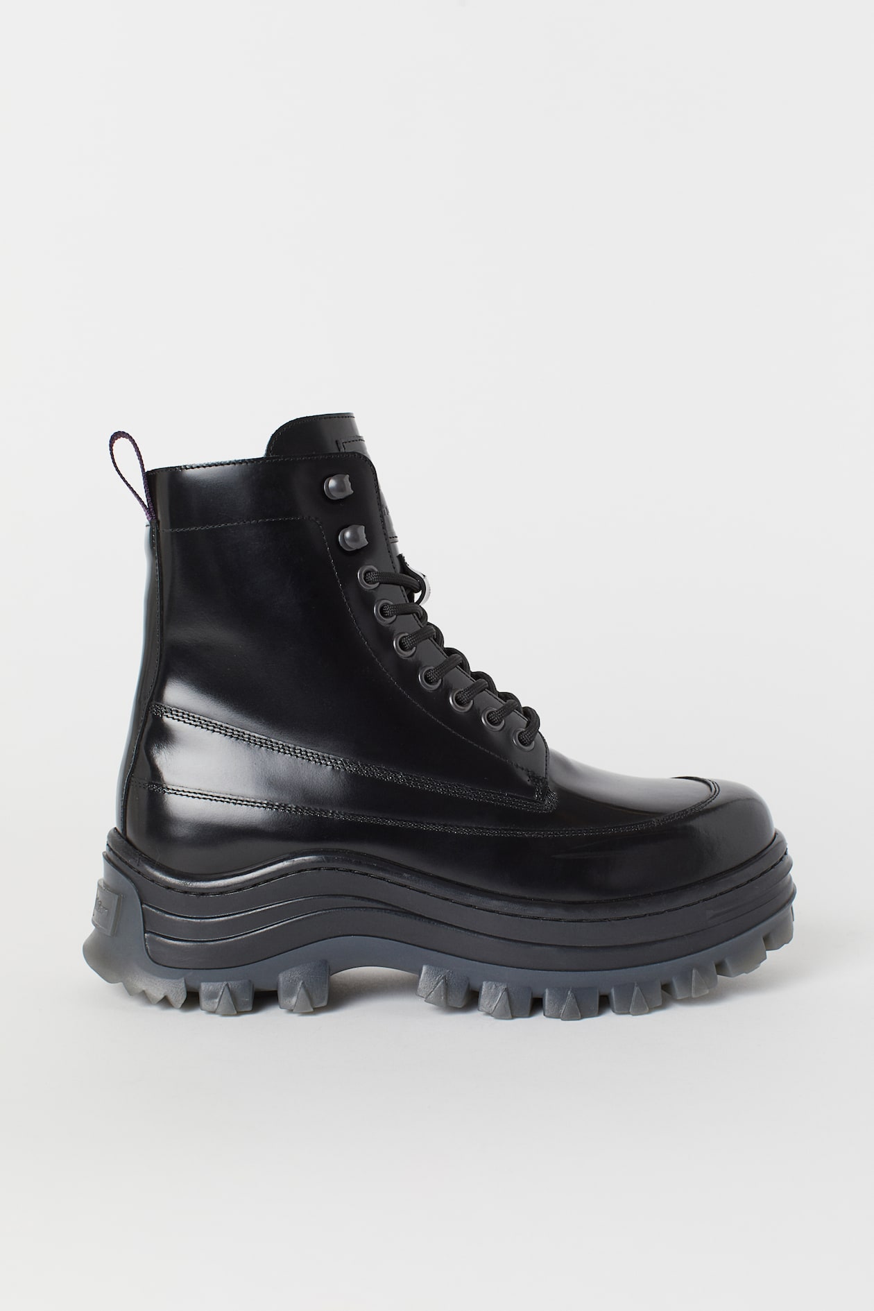 Leather boots Black Men H&M