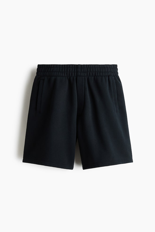 Relaxed Fit Sweatshorts - Black/Cream/Coral pink - 1