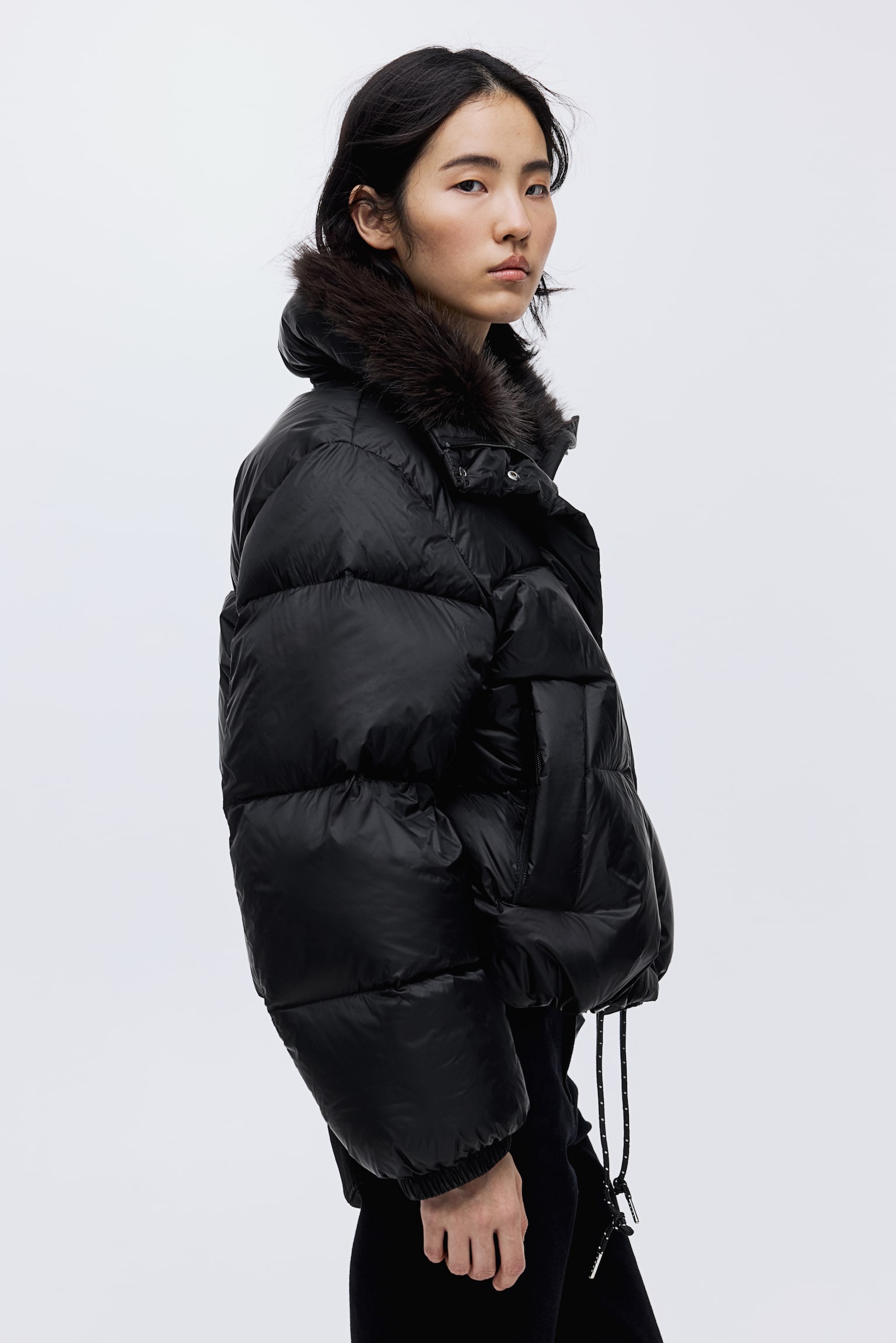 Down puffer jacket - Black - 4